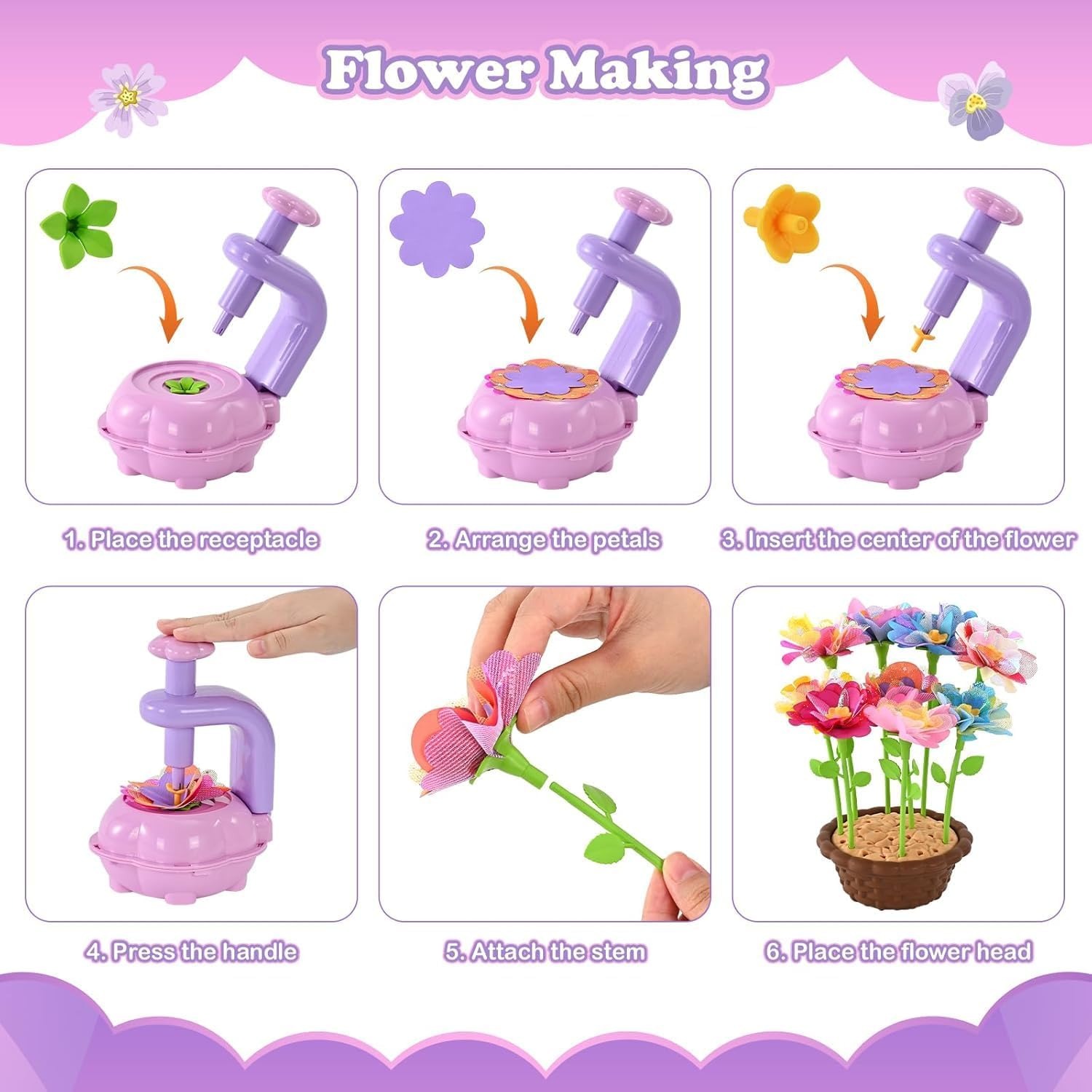 Flower Press Craft Kit for Kids, 221 Pieces: image 5