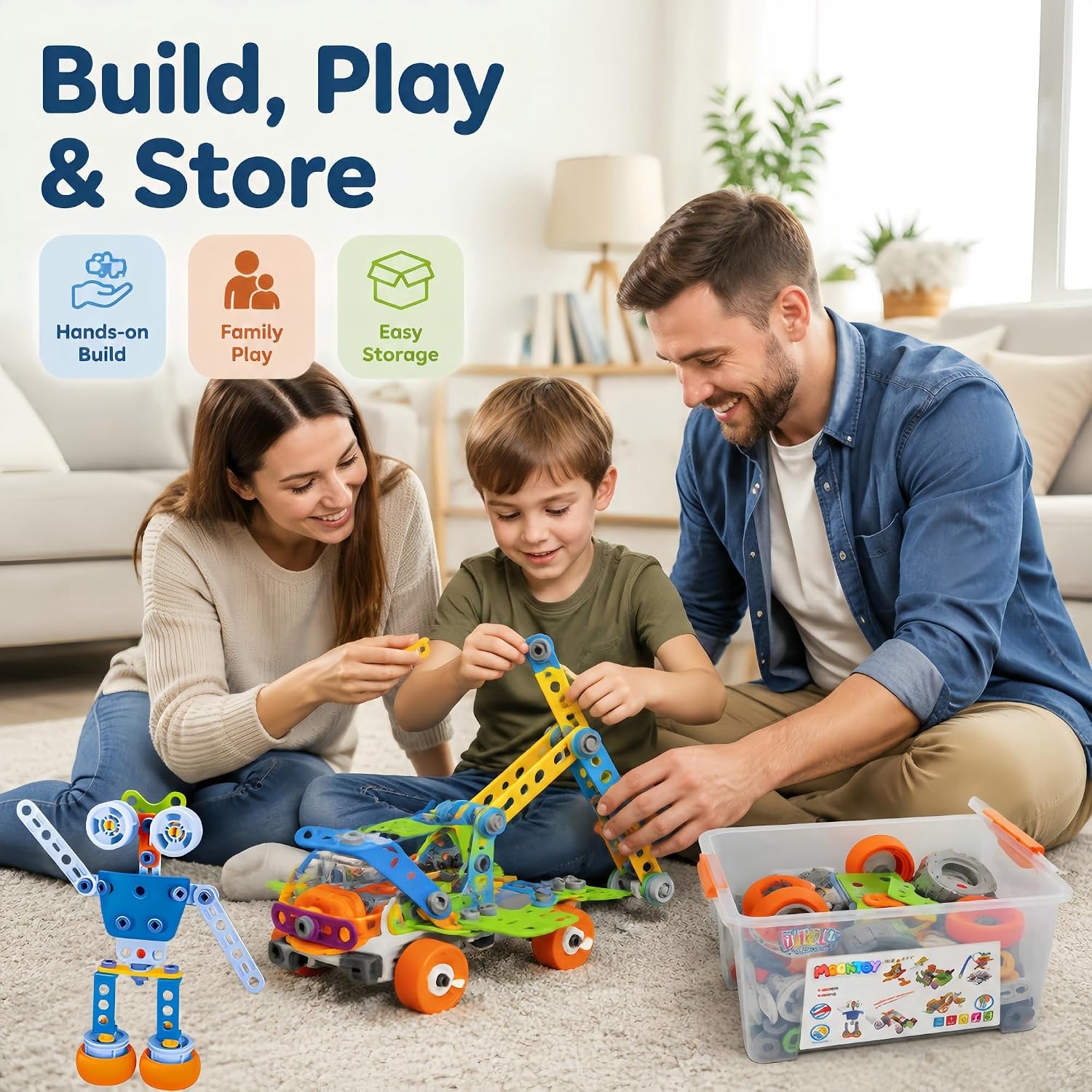 11 in 1 Building Kit, 175 Piece STEM Construction Set: image 5