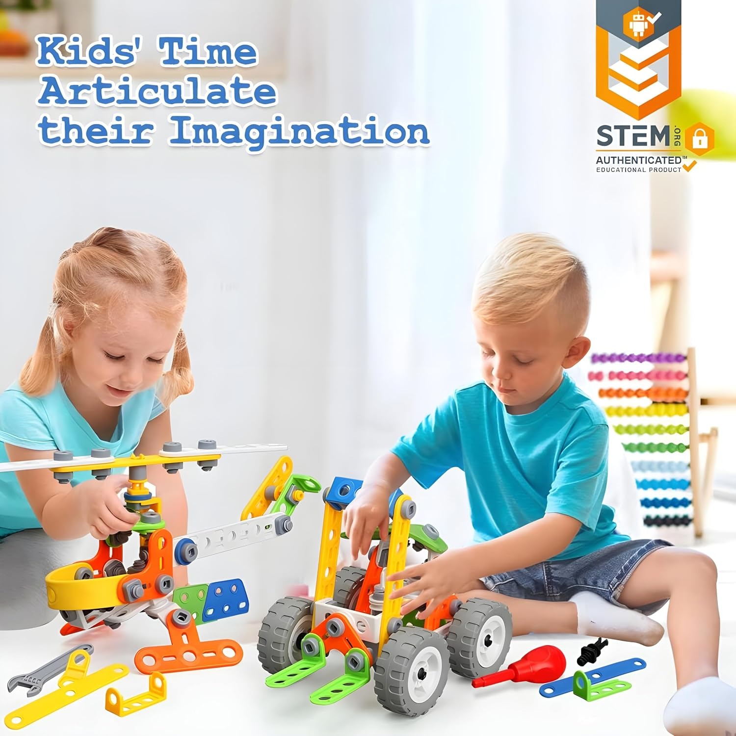 11 in 1 Building Kit, 175 Piece STEM Construction Set: image 6