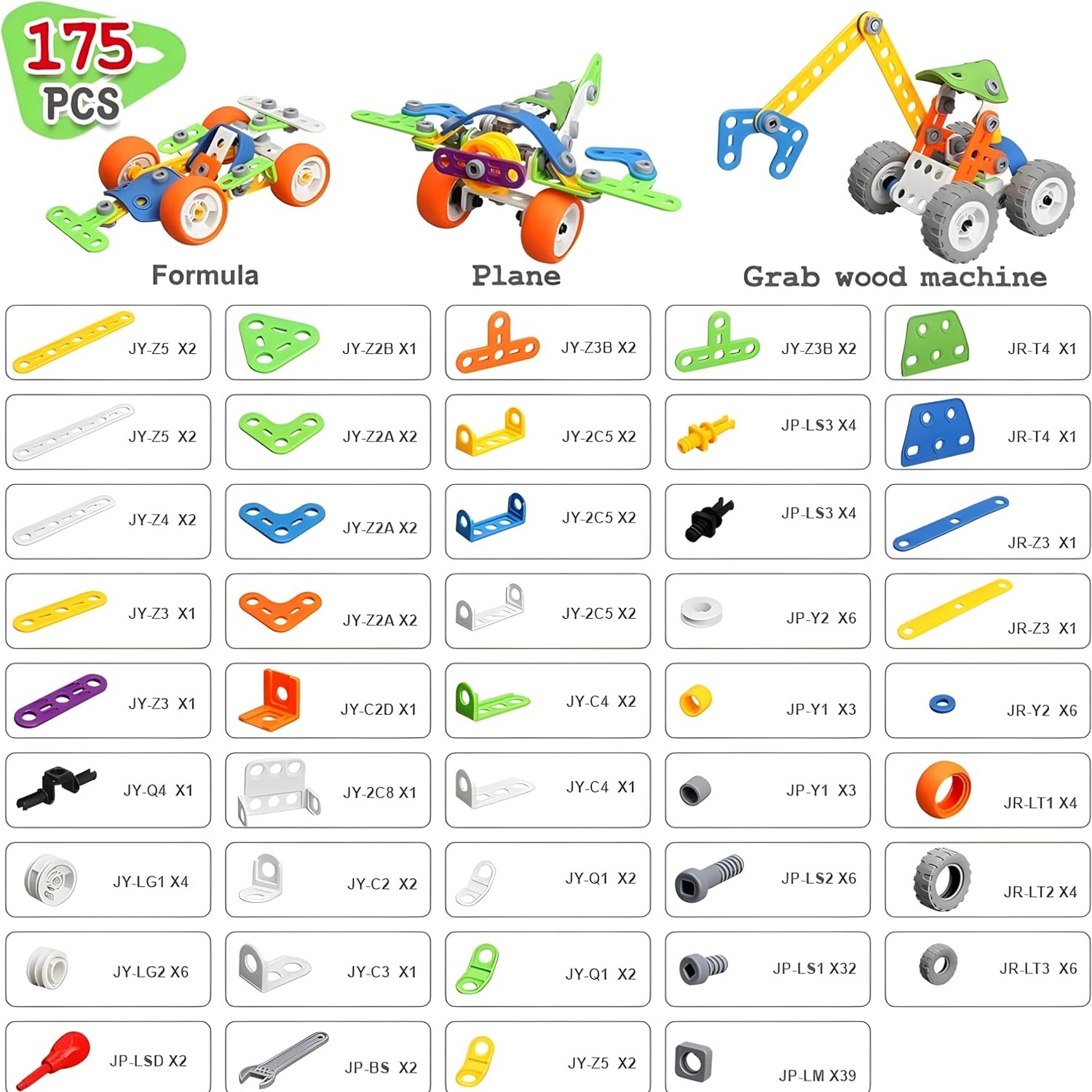 11 in 1 Building Kit, 175 Piece STEM Construction Set: image 8