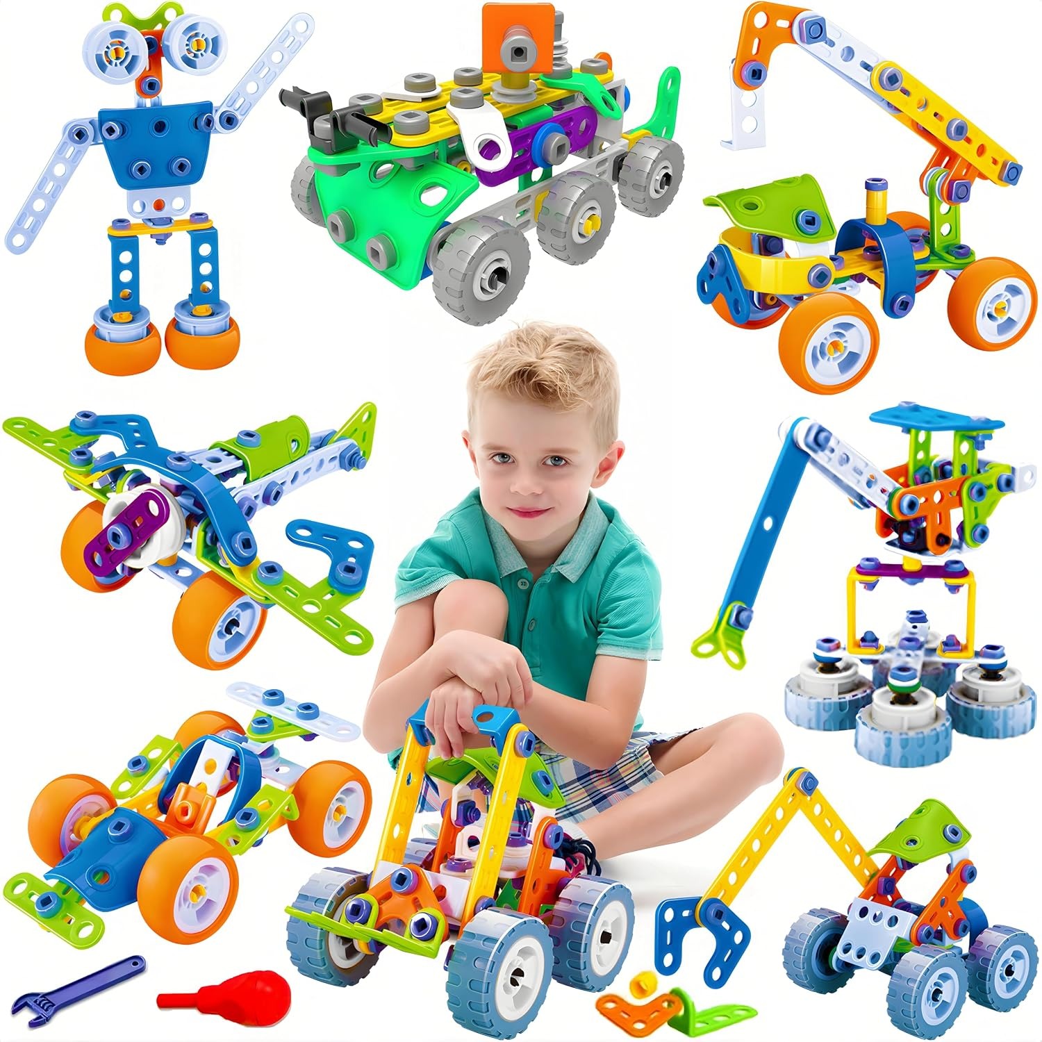 11 in 1 Building Kit, 175 Piece STEM Construction Set: image 9