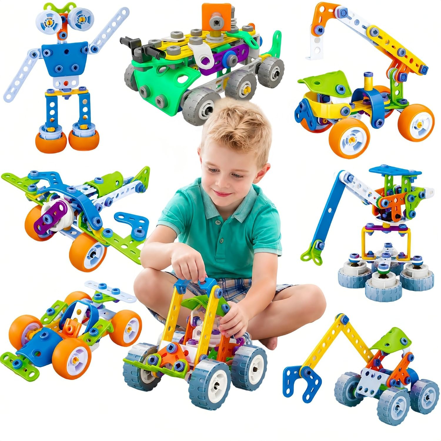 11 in 1 Building Kit, 175 Piece STEM Construction Set