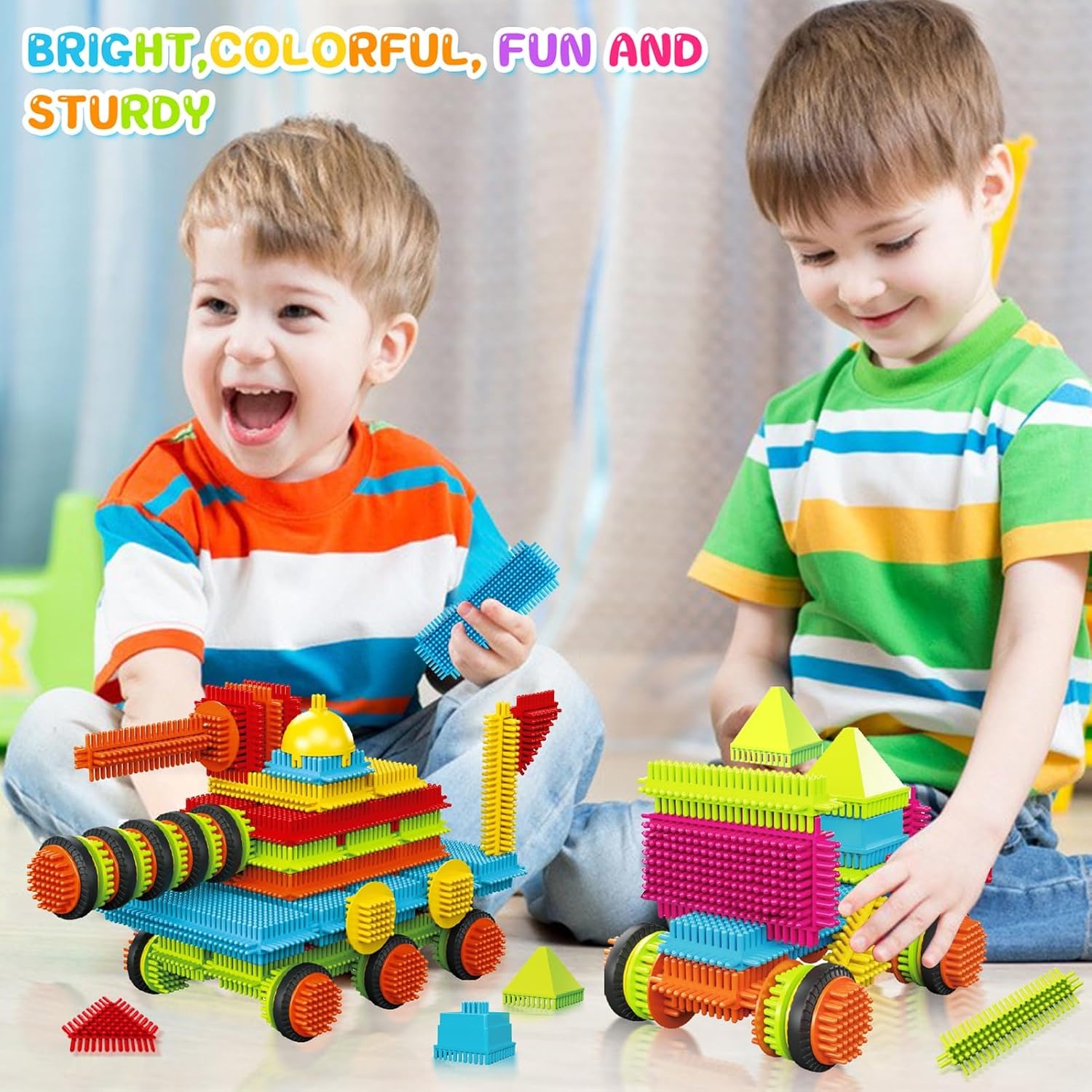 108-Piece Bristle Building Blocks Set
