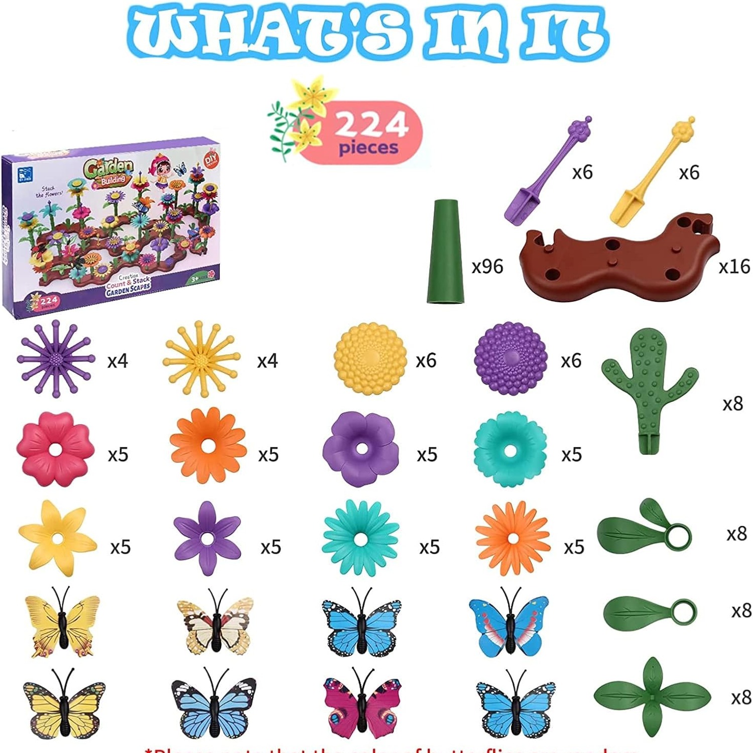 224-Piece Flower Garden Building Set: image 3