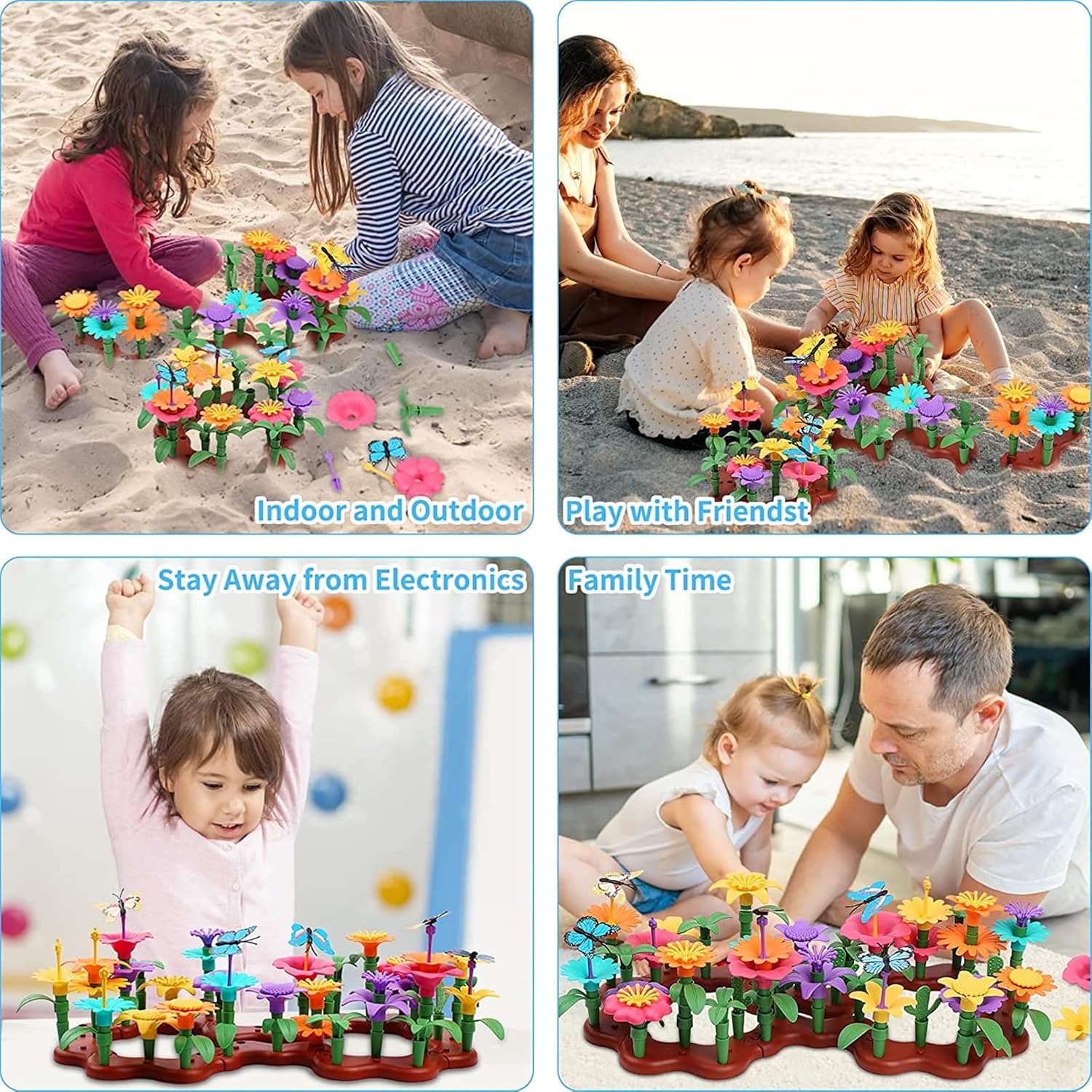224-Piece Flower Garden Building Set: image 4