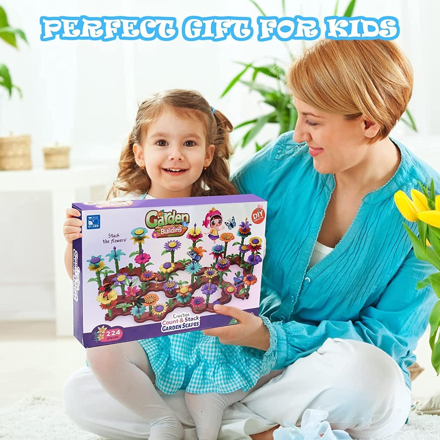 224-Piece Flower Garden Building Set: image 5