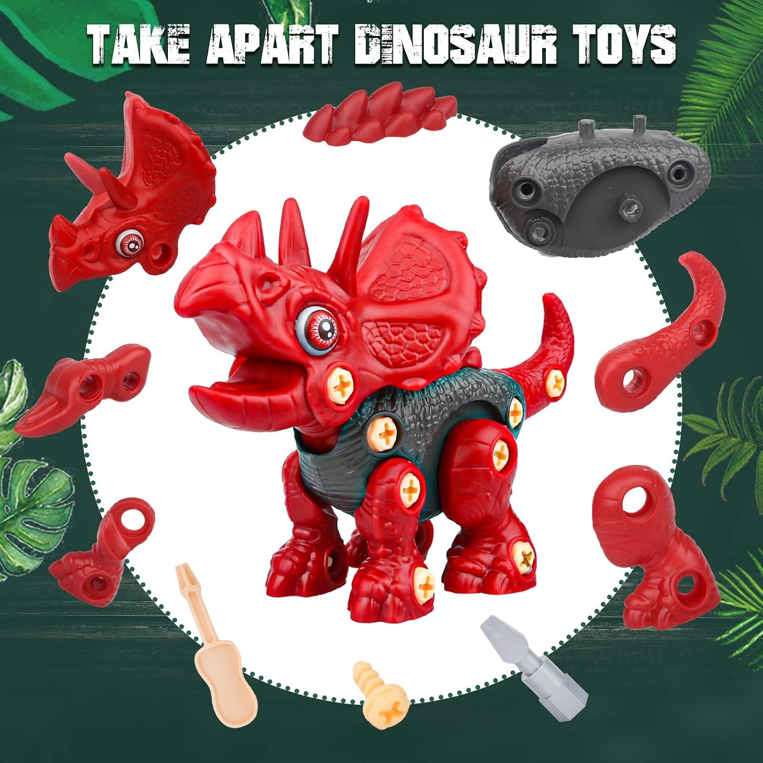 Take Apart Dinosaur Toys Set with Electric Drill
