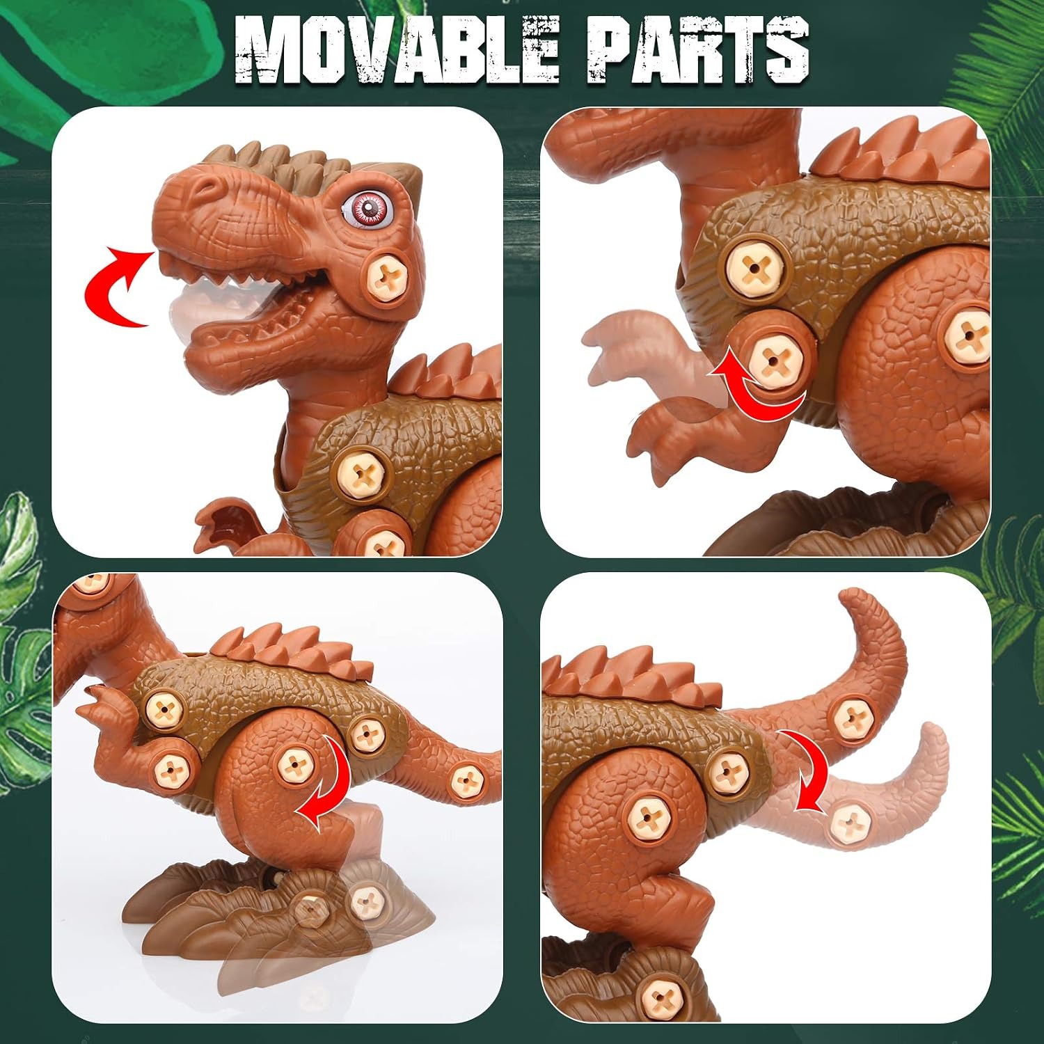 Take Apart Dinosaur Toys Set with Electric Drill