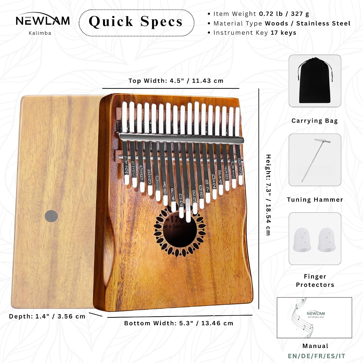 17 Key Kalimba Thumb Piano: image 8