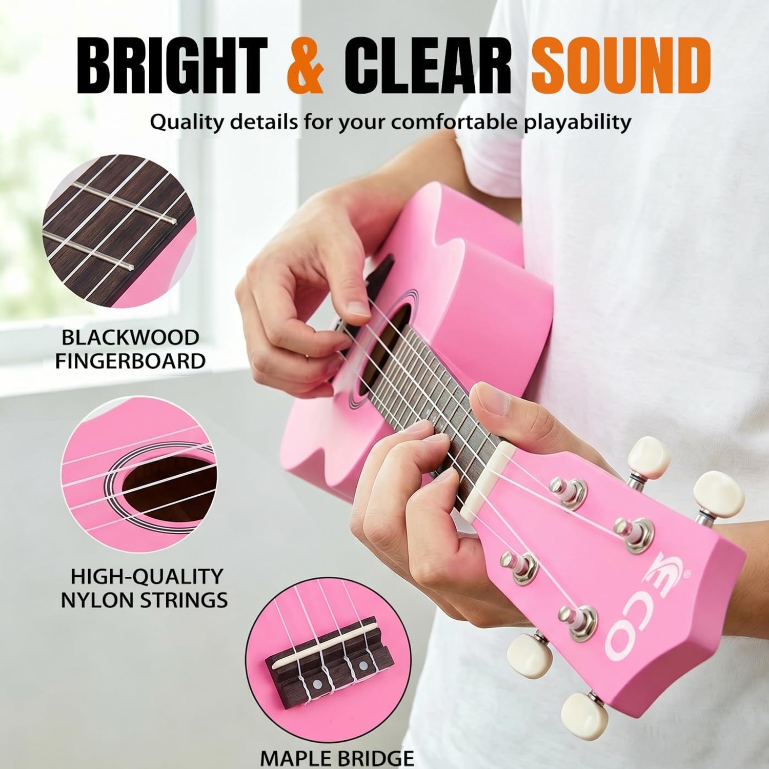 Soprano Ukulele Beginner Kit with Case, Tuner, Strap and Picks: image 4