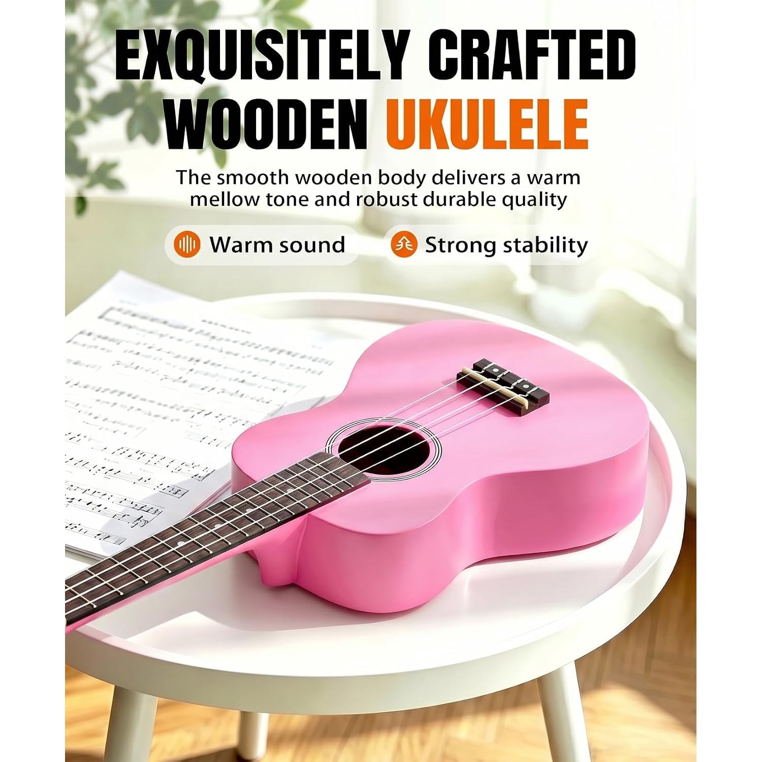 Soprano Ukulele Beginner Kit with Case, Tuner, Strap and Picks: image 5