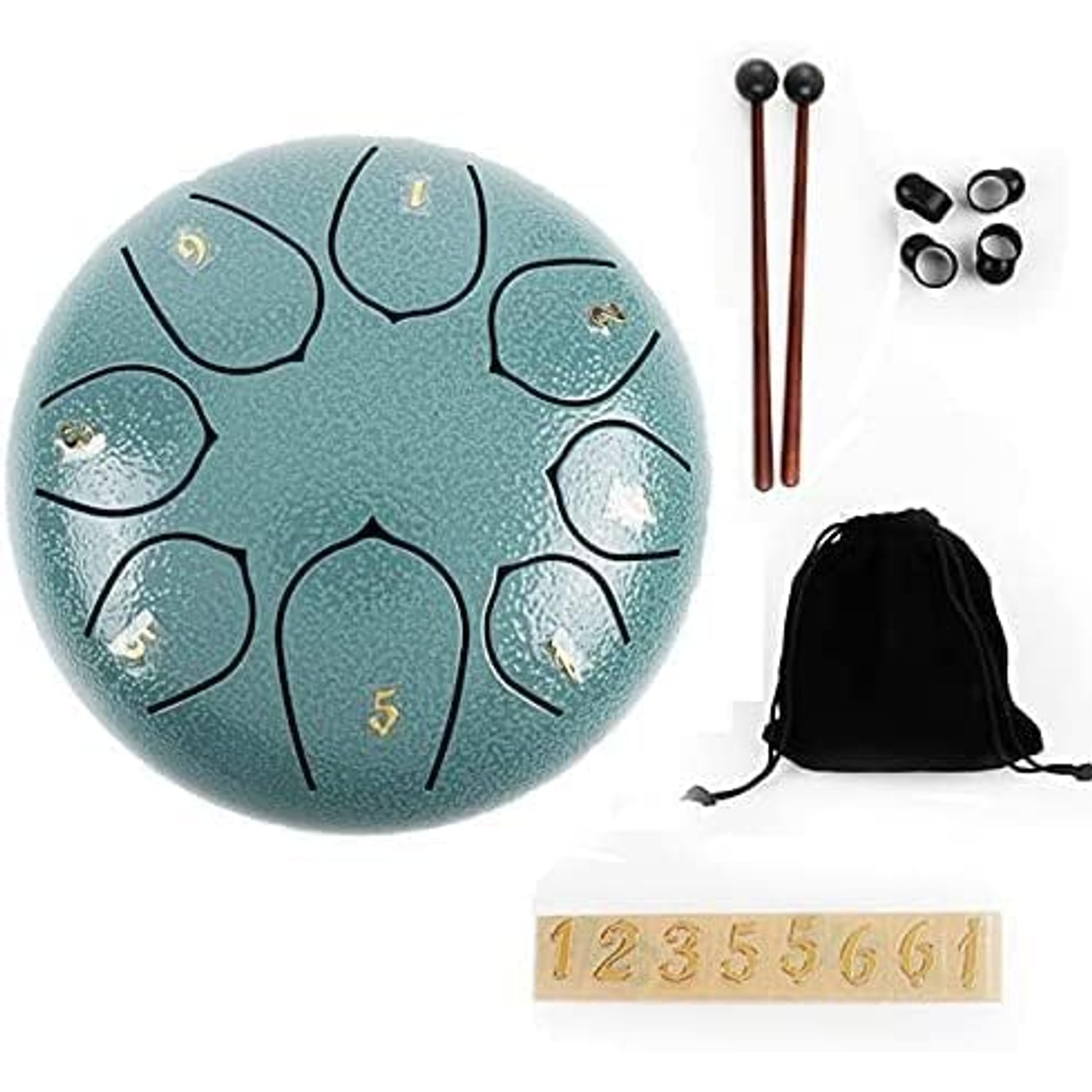 6 Inch Steel Tongue Drum with 8 Notes, Mallets and Carry Bag: image 3