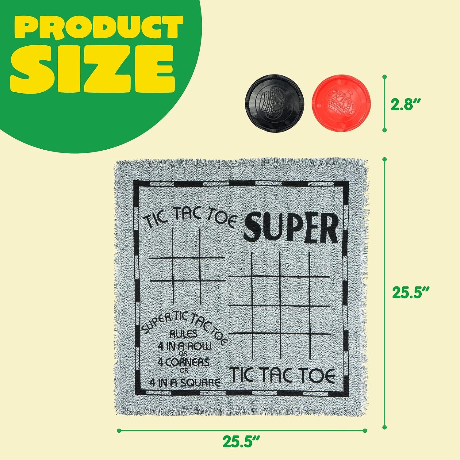 Giant Checkers and Tic Tac Toe Lawn Game Set