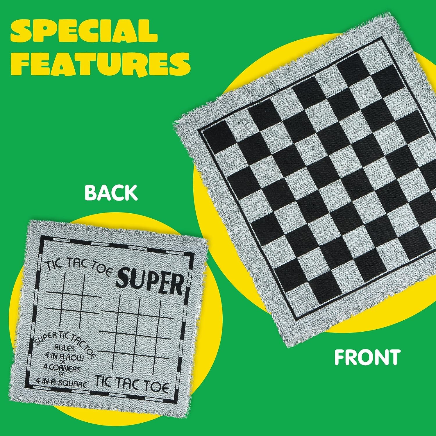 Giant Checkers and Tic Tac Toe Lawn Game Set