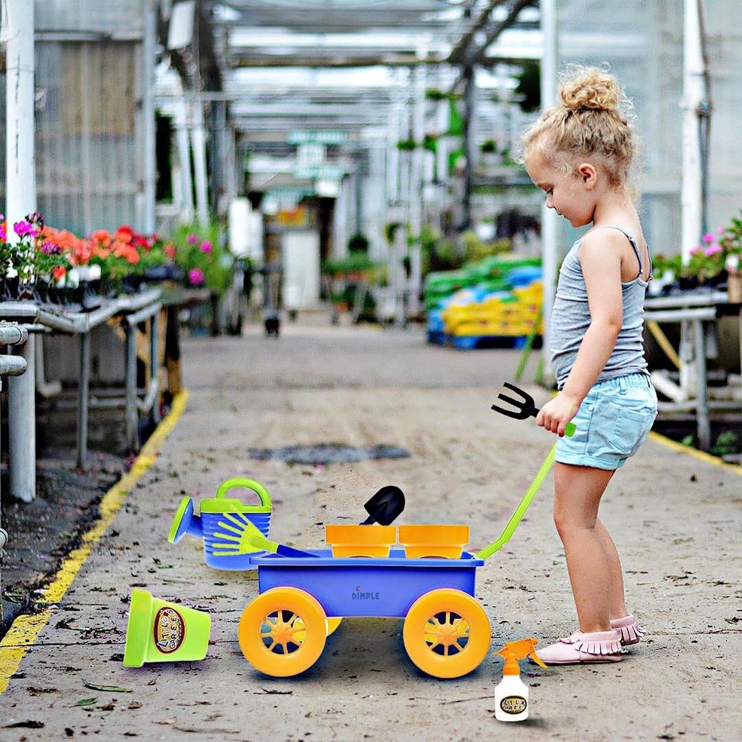 Kids Garden Wagon and Tools Set