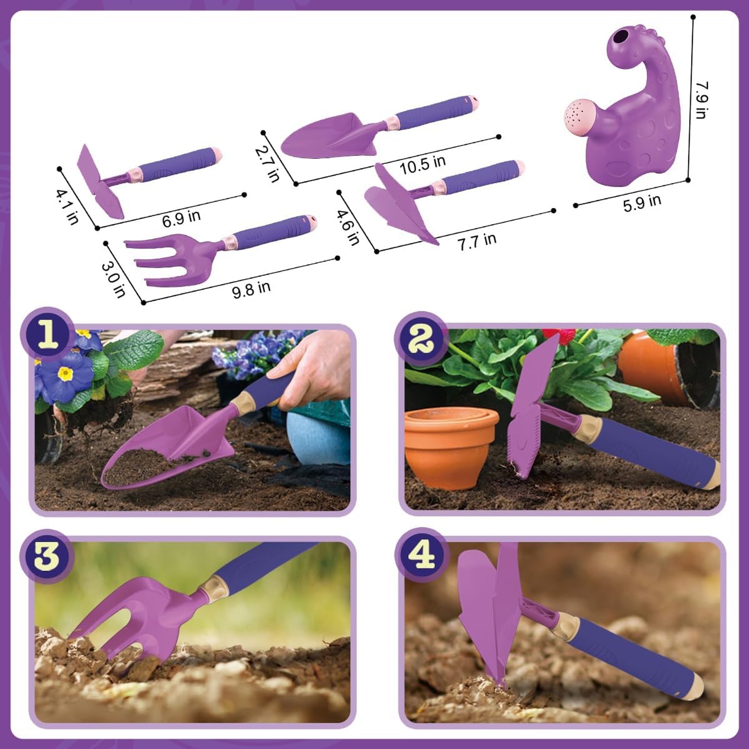 Kids Gardening Set with Wheelbarrow, 15 Piece Outdoor Garden Tool Play Set: image 3