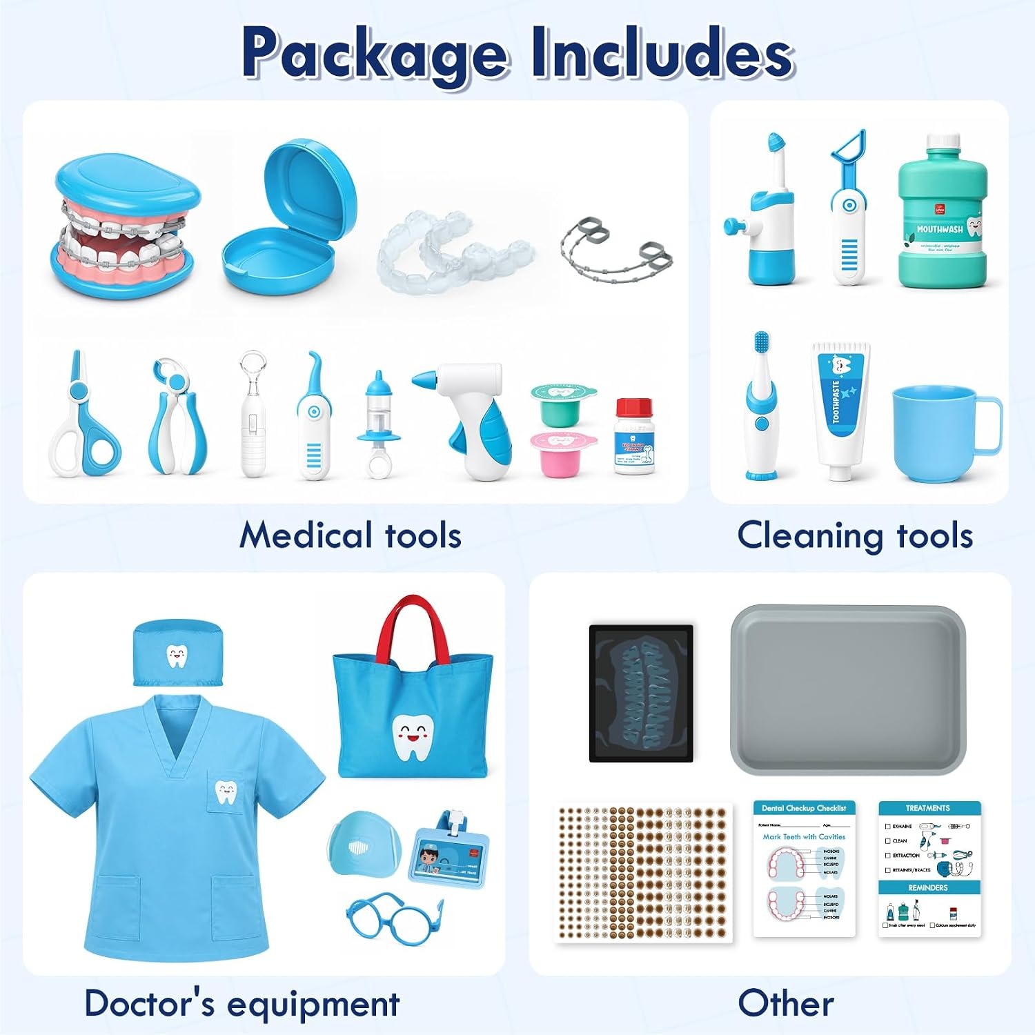 Kids Dentist Play Set 31-Piece Pretend Dental Kit: image 5
