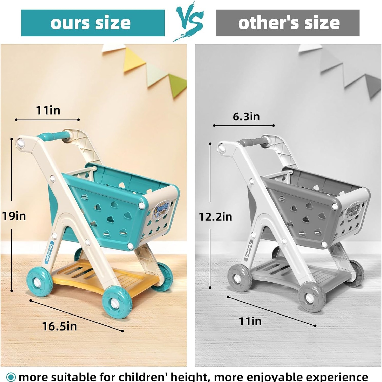 Kids Shopping Cart Play Set with Pretend Food: image 4