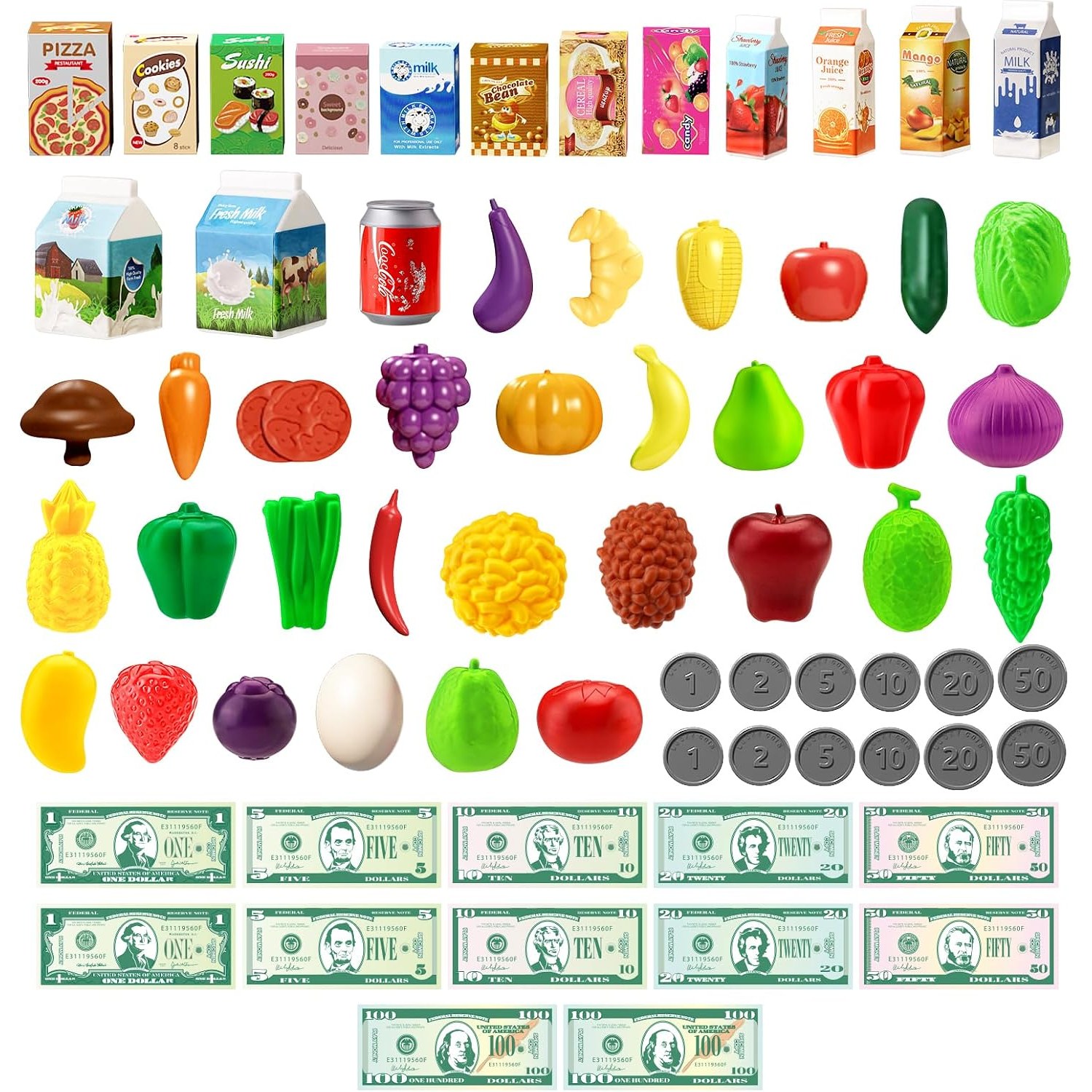Kids Shopping Cart Play Set with Pretend Food: image 5