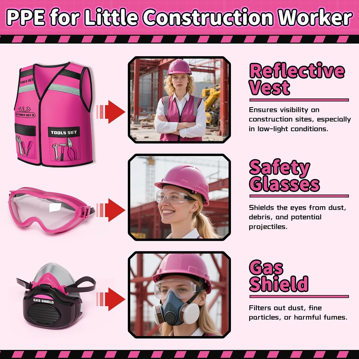 Kids Tool Box with Vest Pretend Play Set