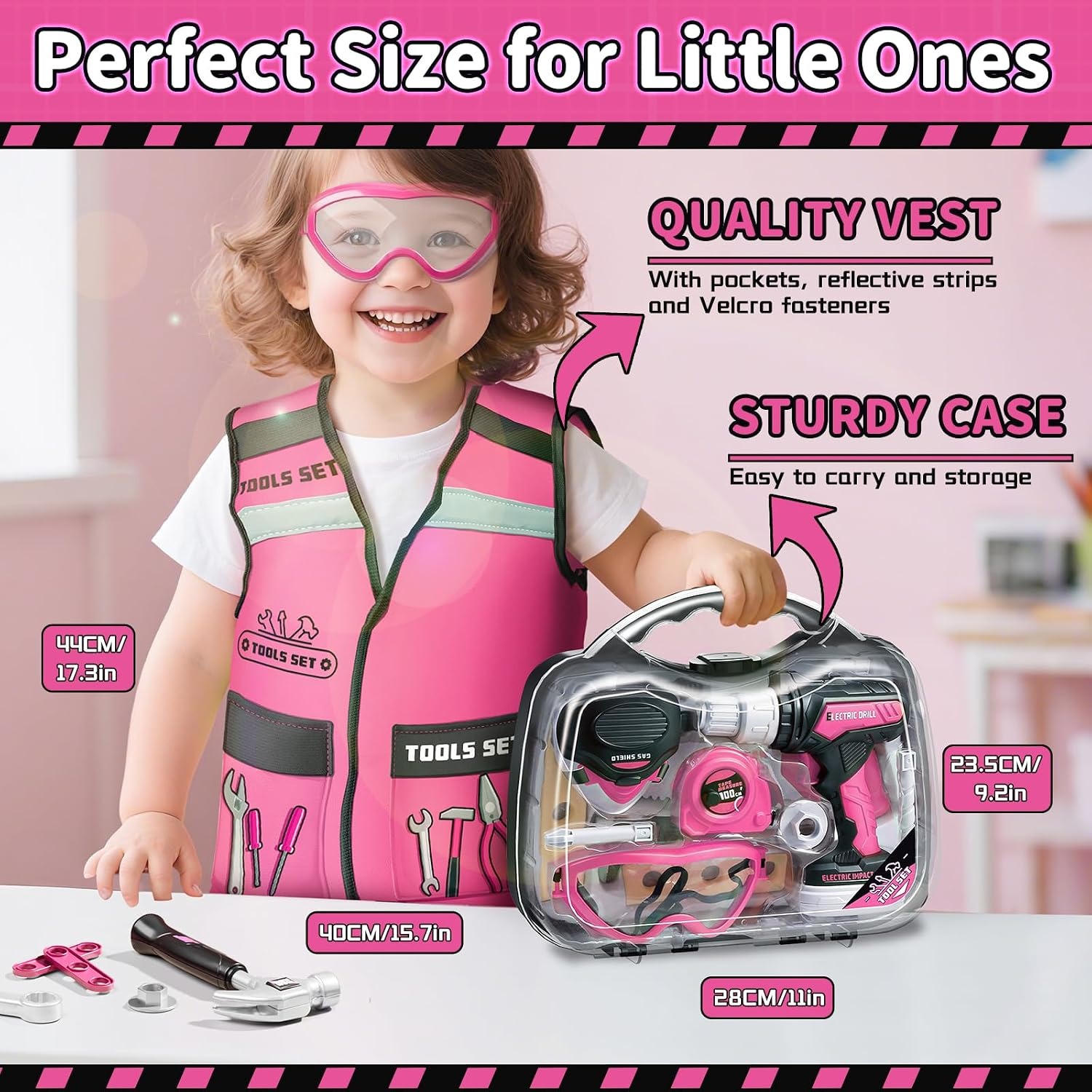 Kids Tool Box with Vest Pretend Play Set