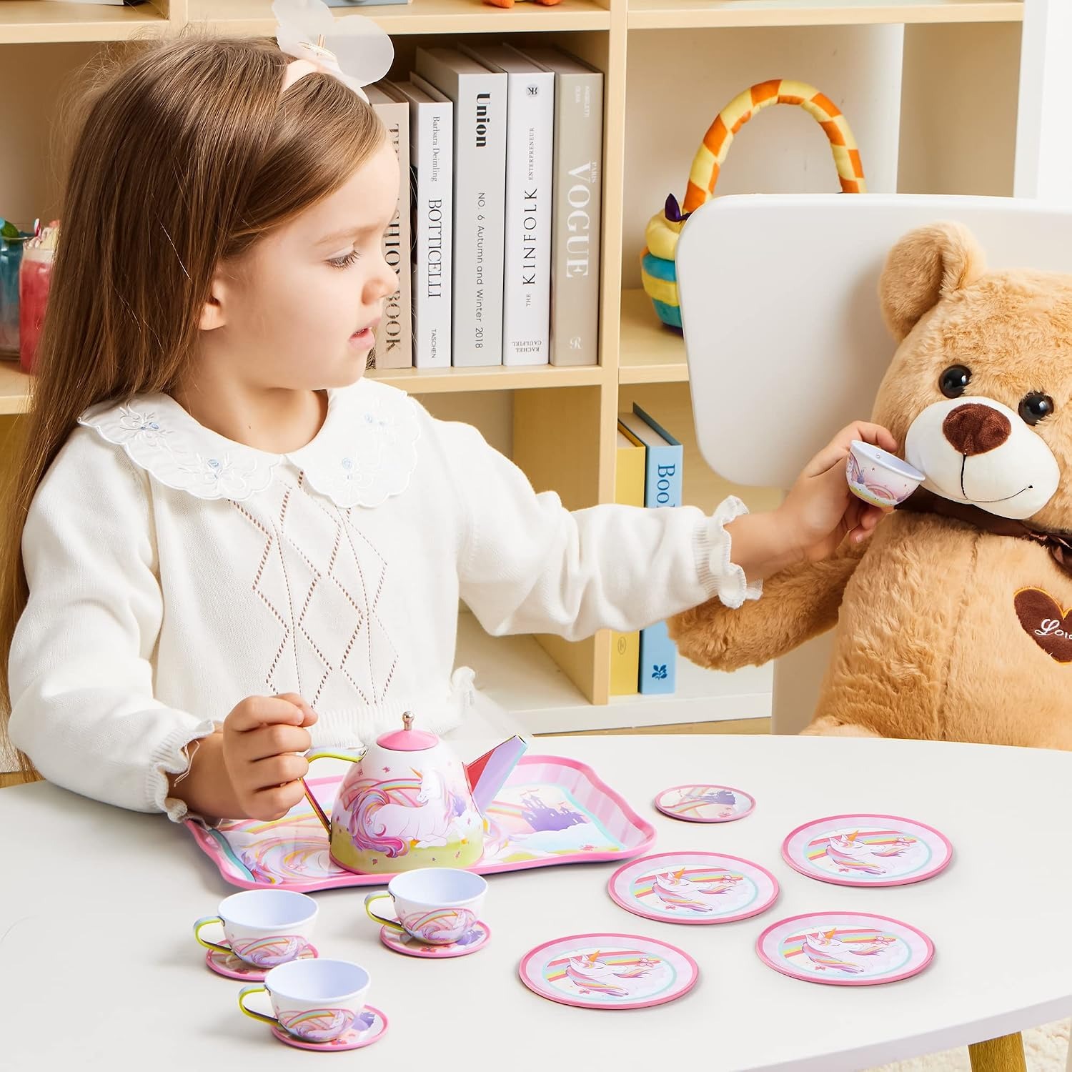 Unicorn Tin Tea Party Set for Kids: image 6