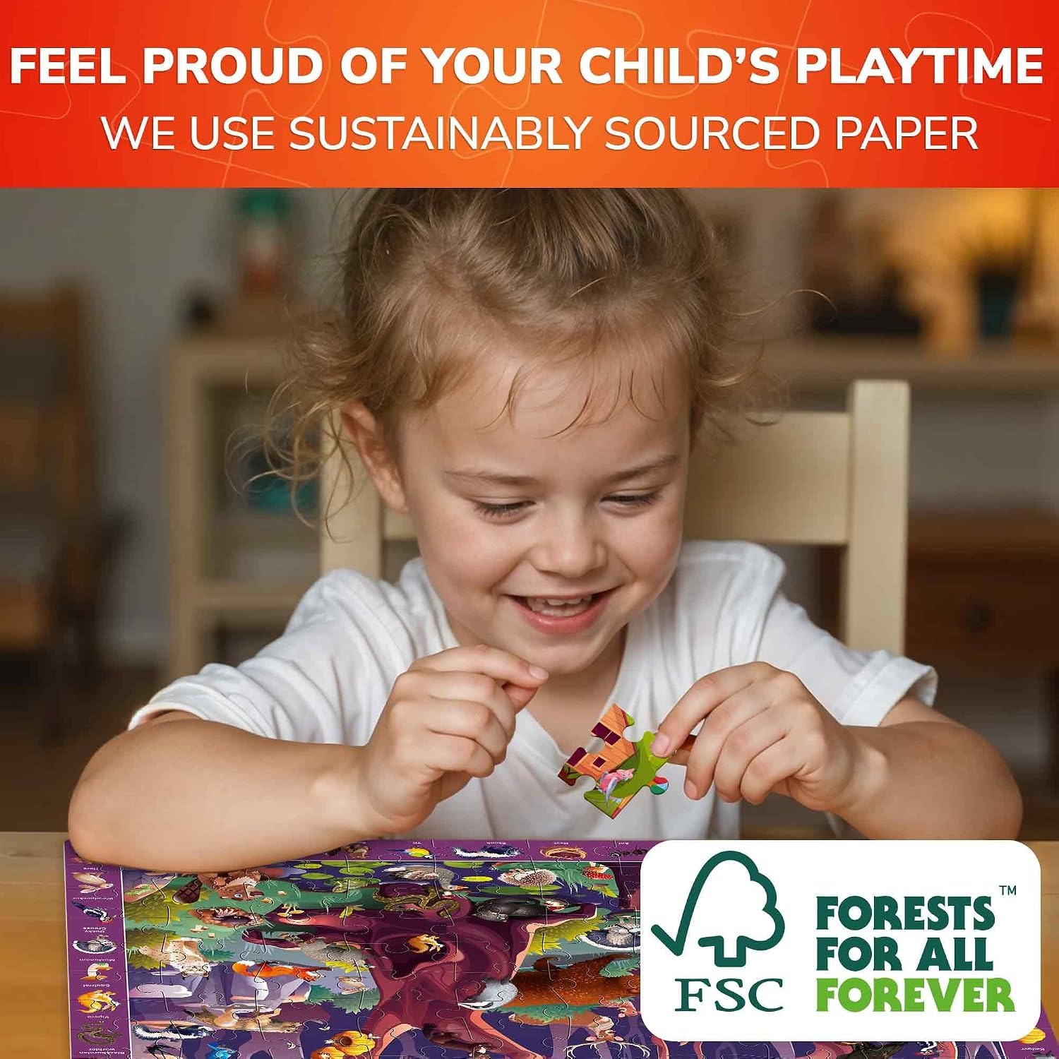 100 Piece Puzzles 4 Pack with Animal and Dinosaur Search-and-Find Scenes