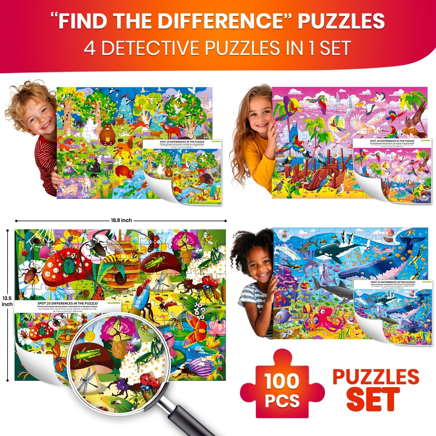 100 Piece Animal Jigsaw Puzzle Set: image 2