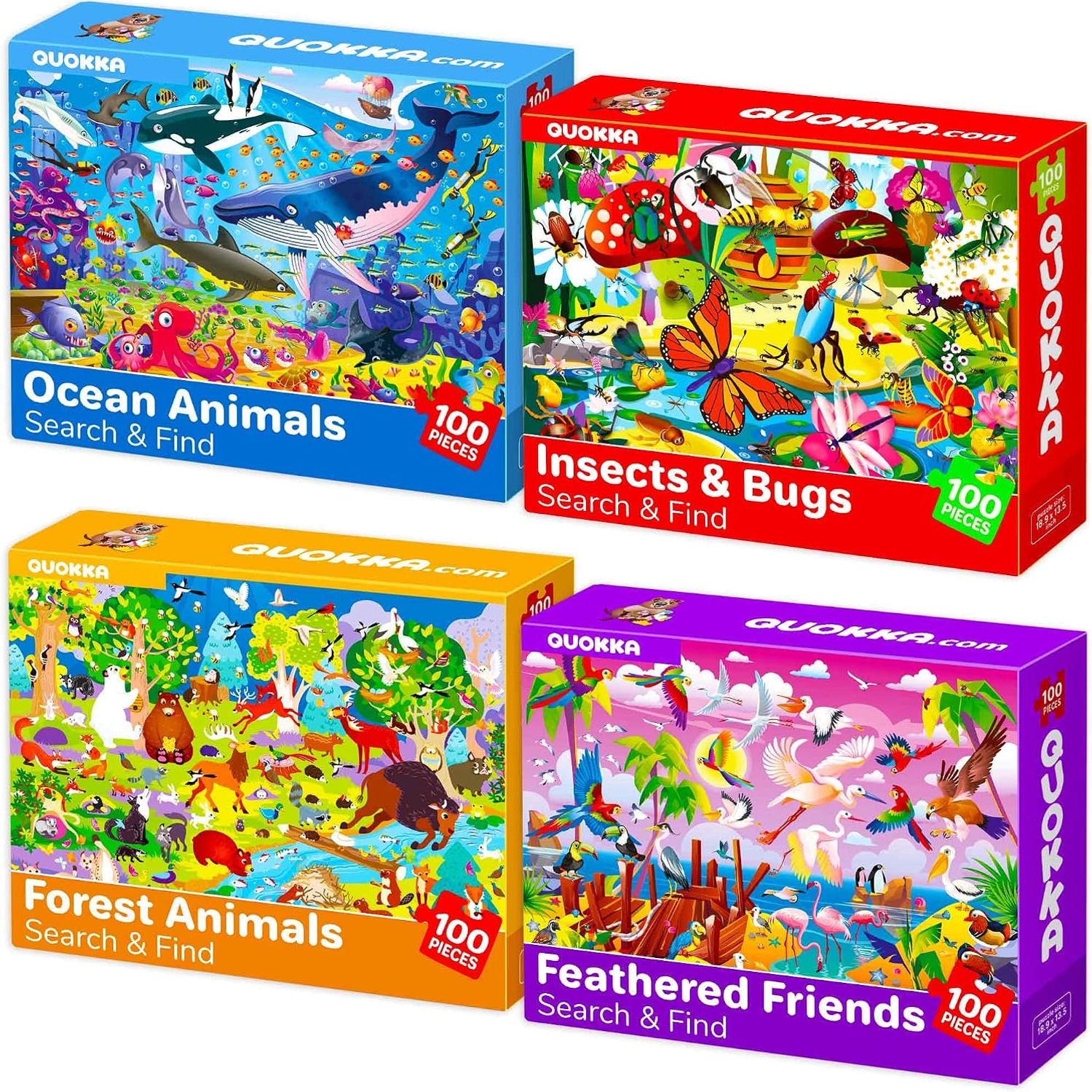 100 Piece Animal Jigsaw Puzzle Set