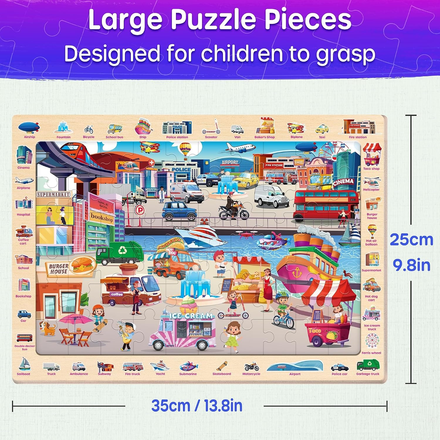 Wooden Animal Puzzles 4 Pack (60 Pieces Each): image 6