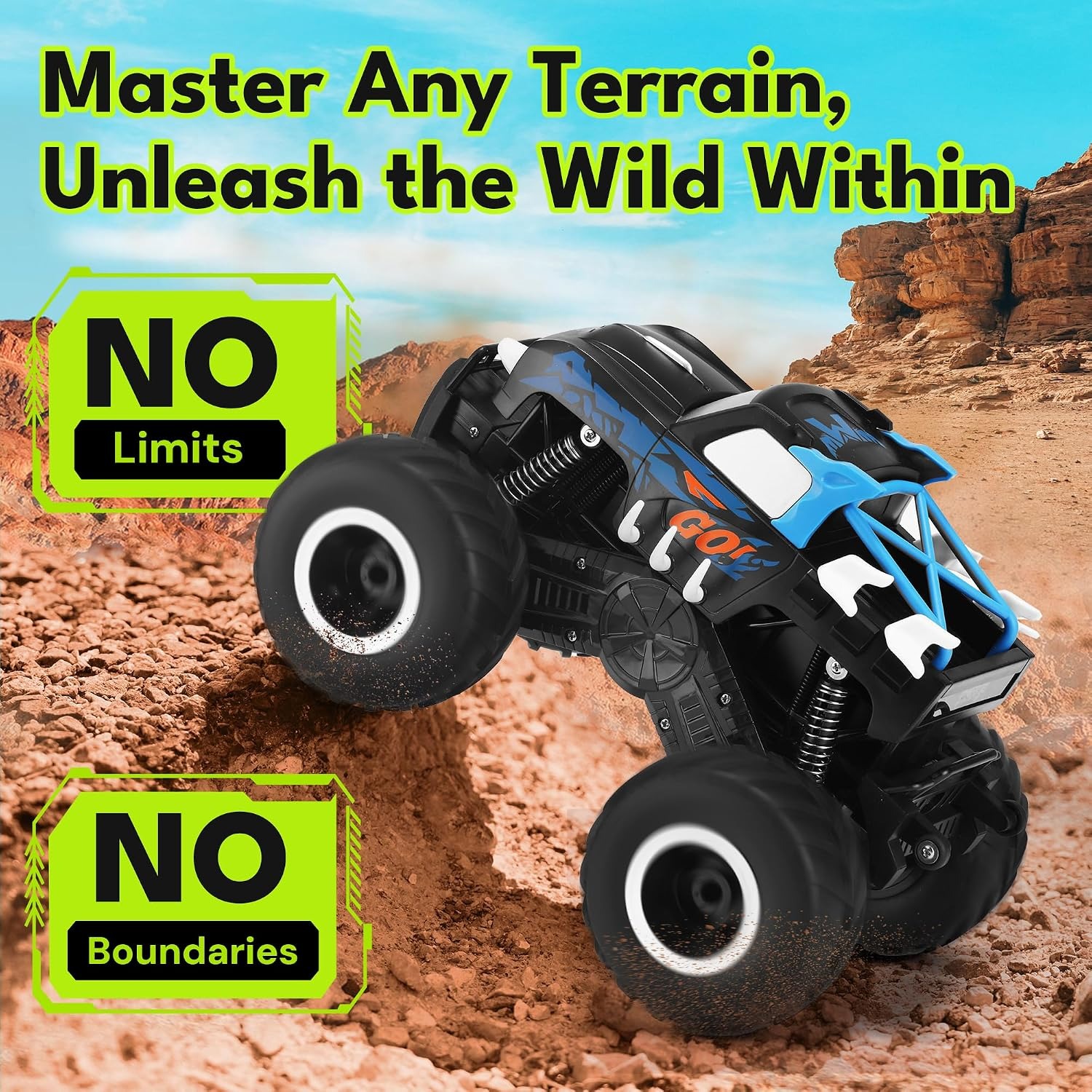 Amphibious RC Truck 1:16 Waterproof 4WD Crawler: image 4