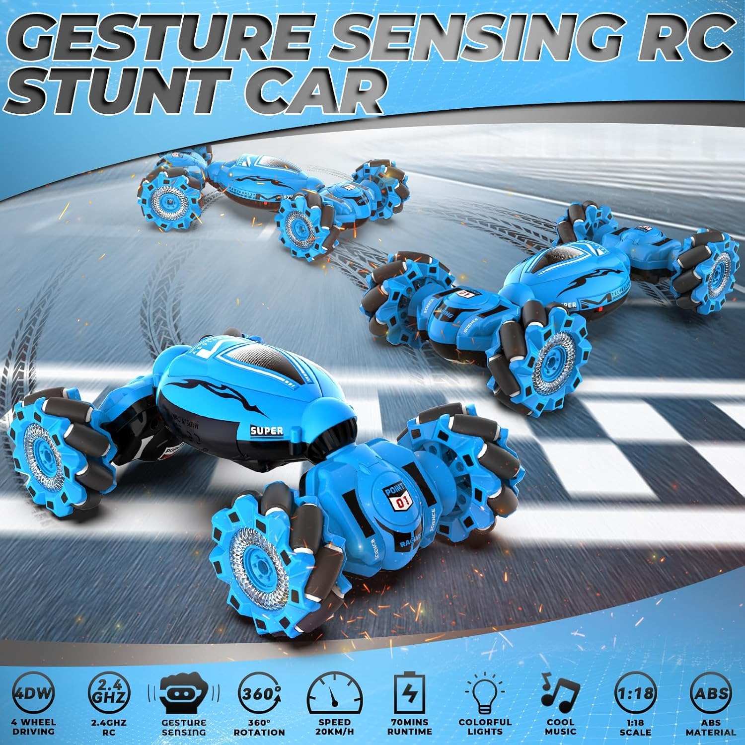 Gesture Control Stunt Car with Sensing Watch