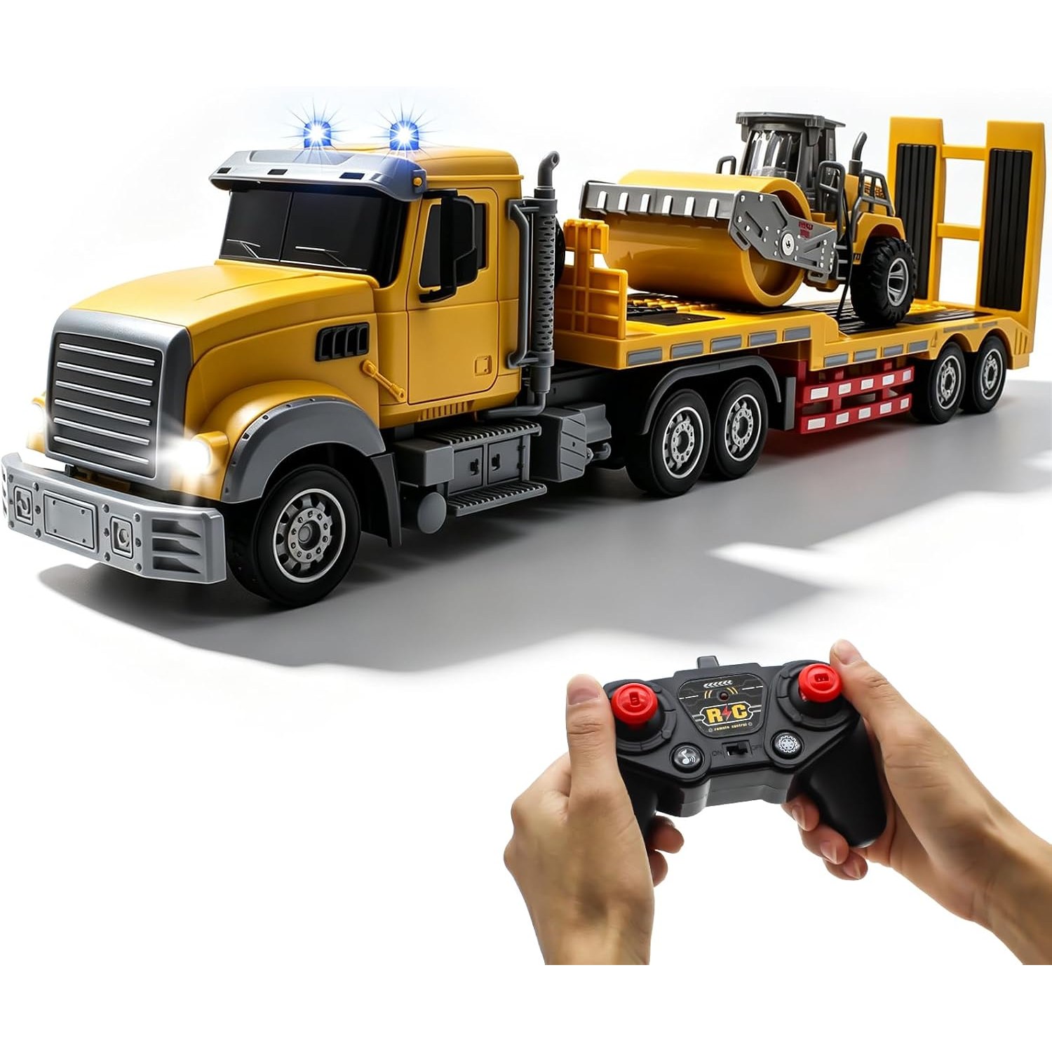 RC Semi Truck with Flatbed Trailer