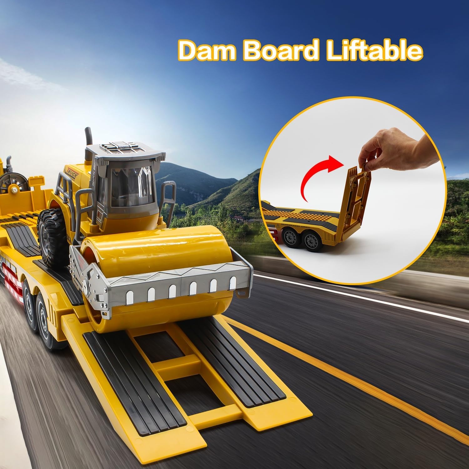 RC Semi Truck with Flatbed Trailer: image 3