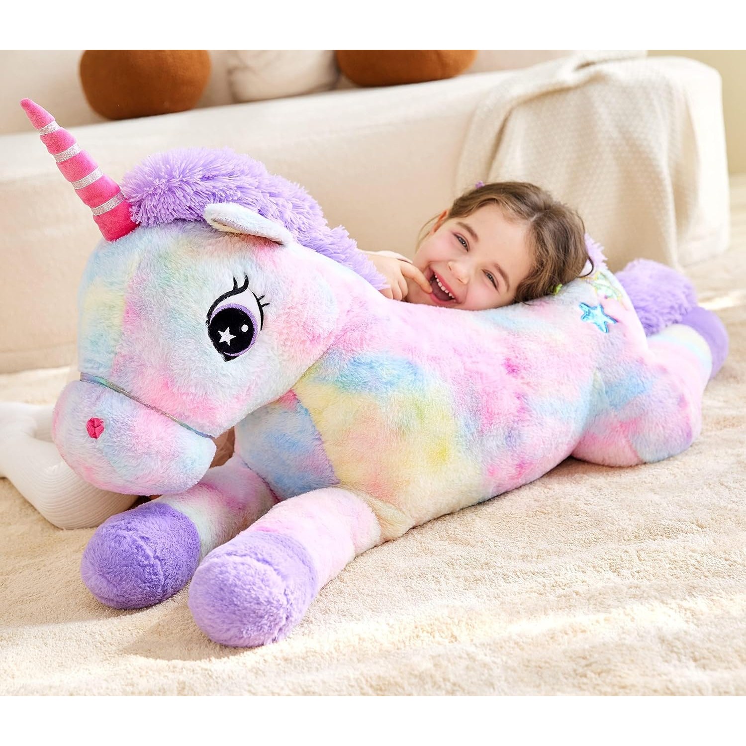 Giant Unicorn Plush Toy 110cm: image 7
