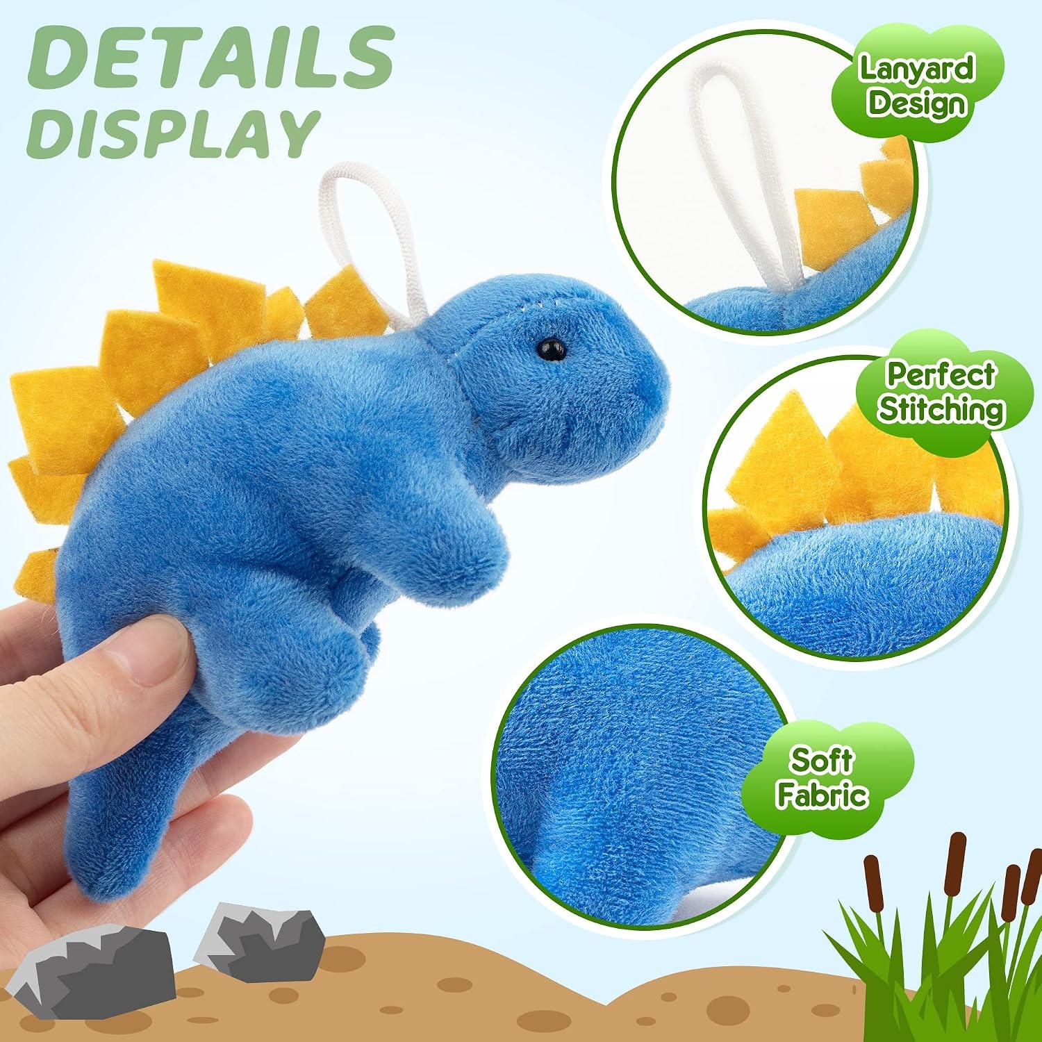 Mini Dinosaur Plush 12 Pack