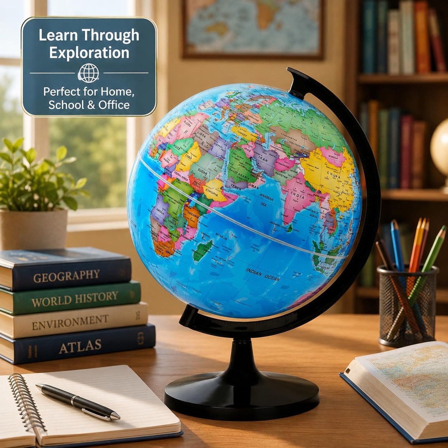 30cm Self-Assembly World Globe: image 6
