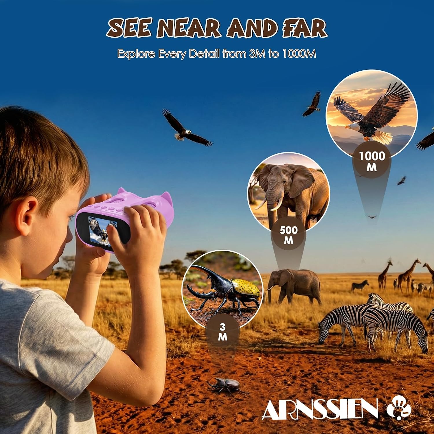 2-in-1 Kids Digital Microscope and Telescope