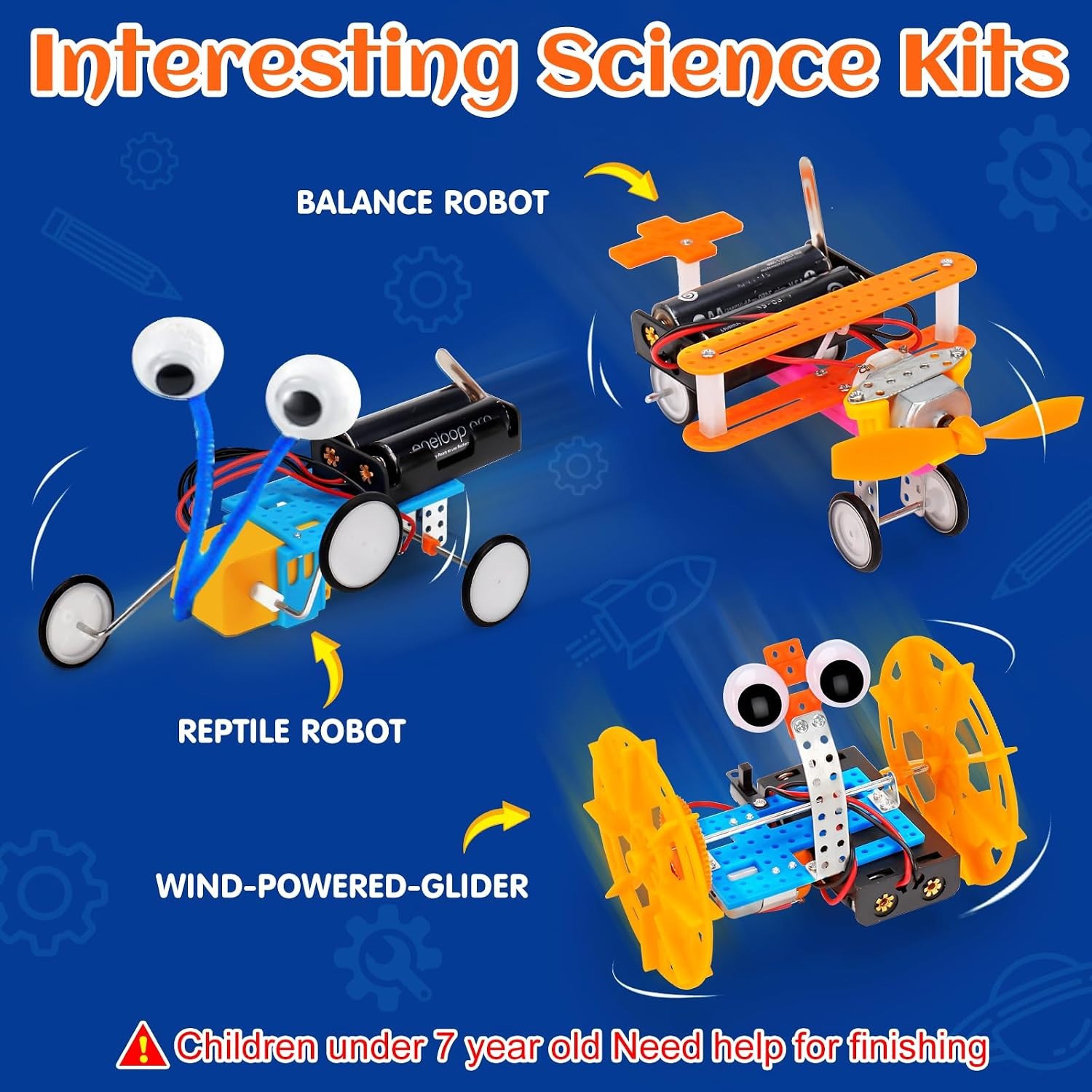 STEM Science Robotics Kit, 6 Build-It-Yourself Projects: image 4