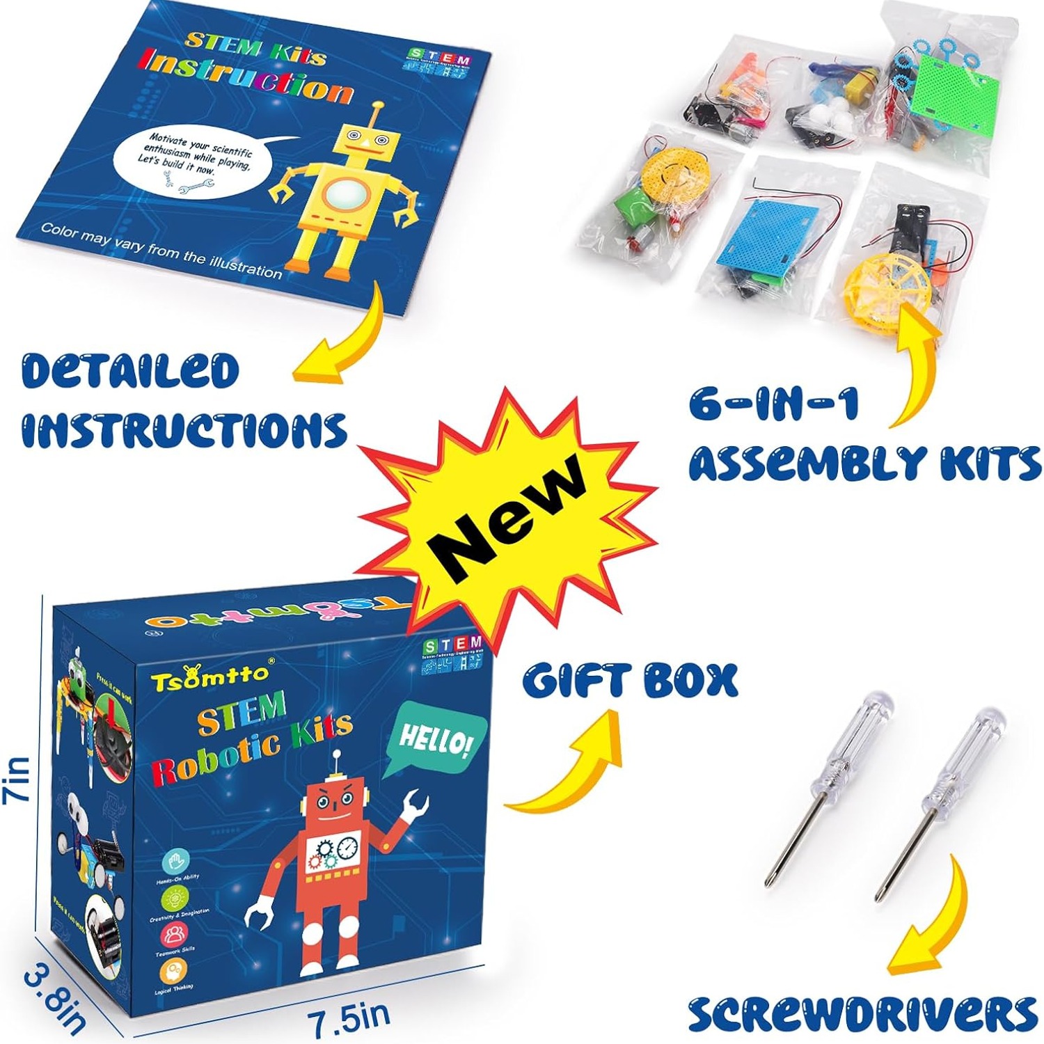 STEM Science Robotics Kit, 6 Build-It-Yourself Projects: image 7