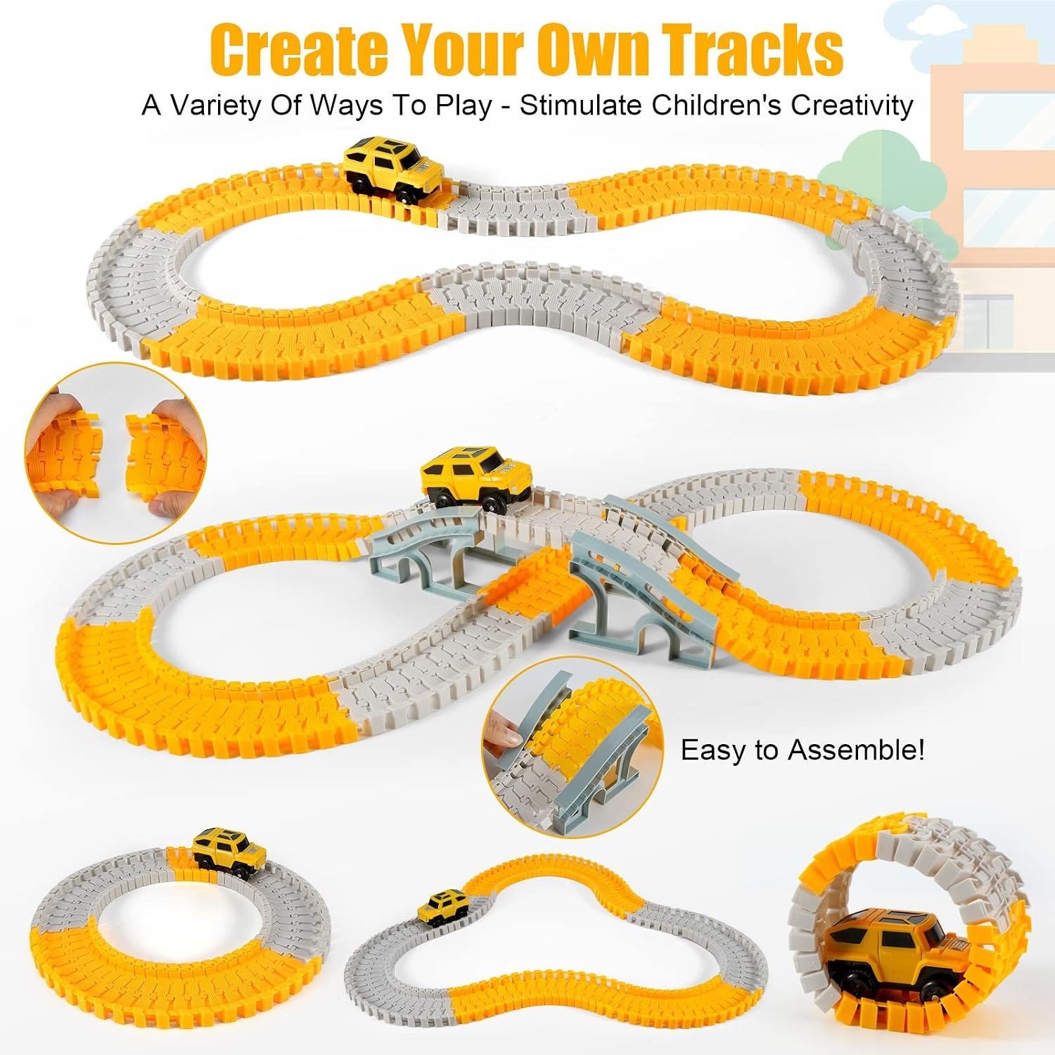 260-Piece Construction Race Track Playset: image 3