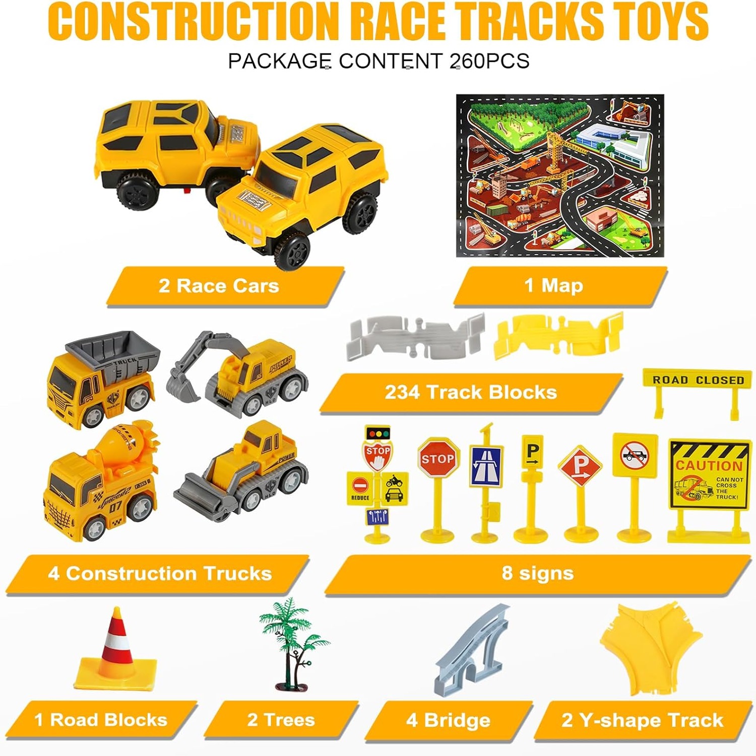 260-Piece Construction Race Track Playset: image 4