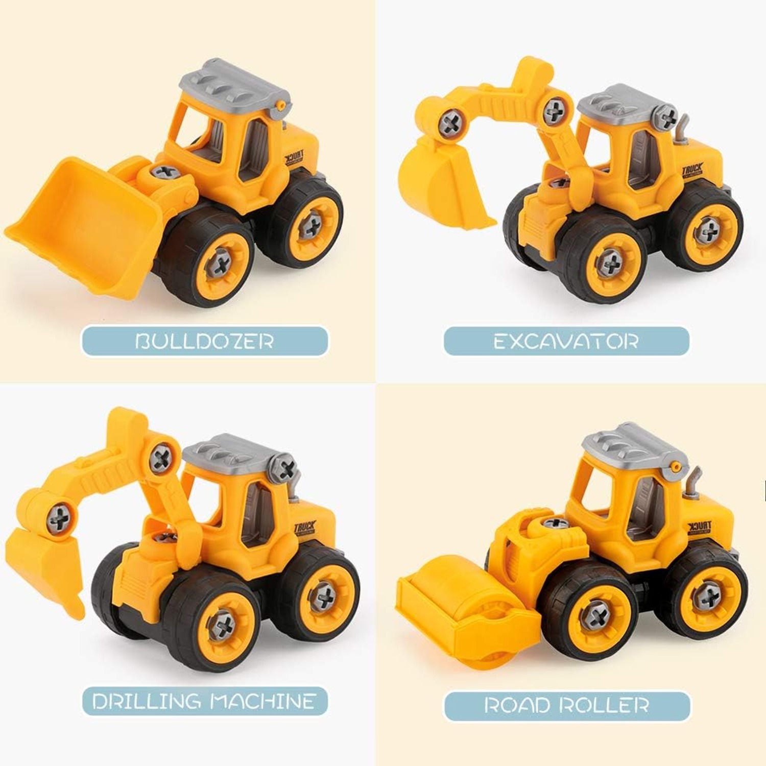Take Apart Trucks 4 Pack DIY Construction Vehicle Set: image 2
