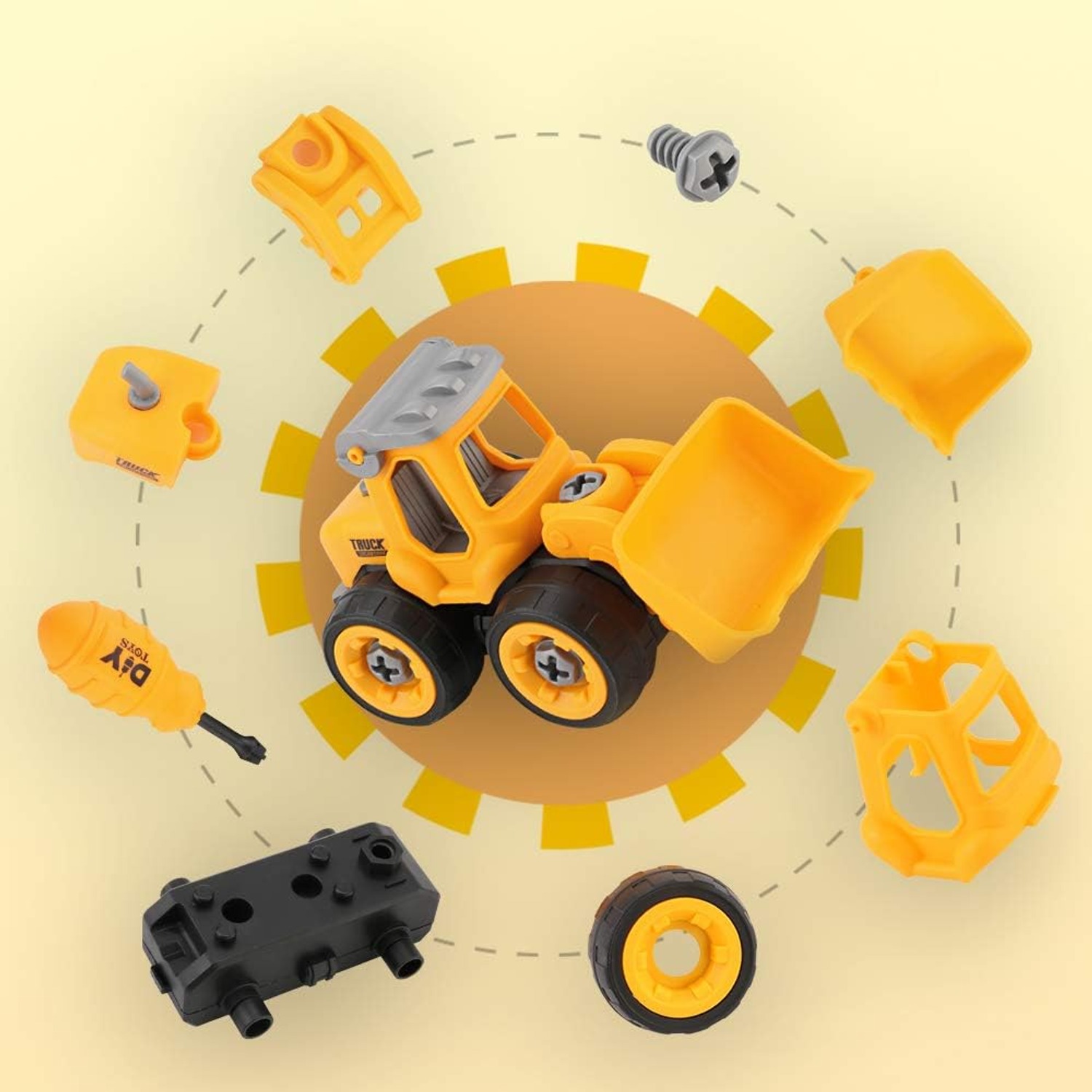 Take Apart Trucks 4 Pack DIY Construction Vehicle Set: image 3