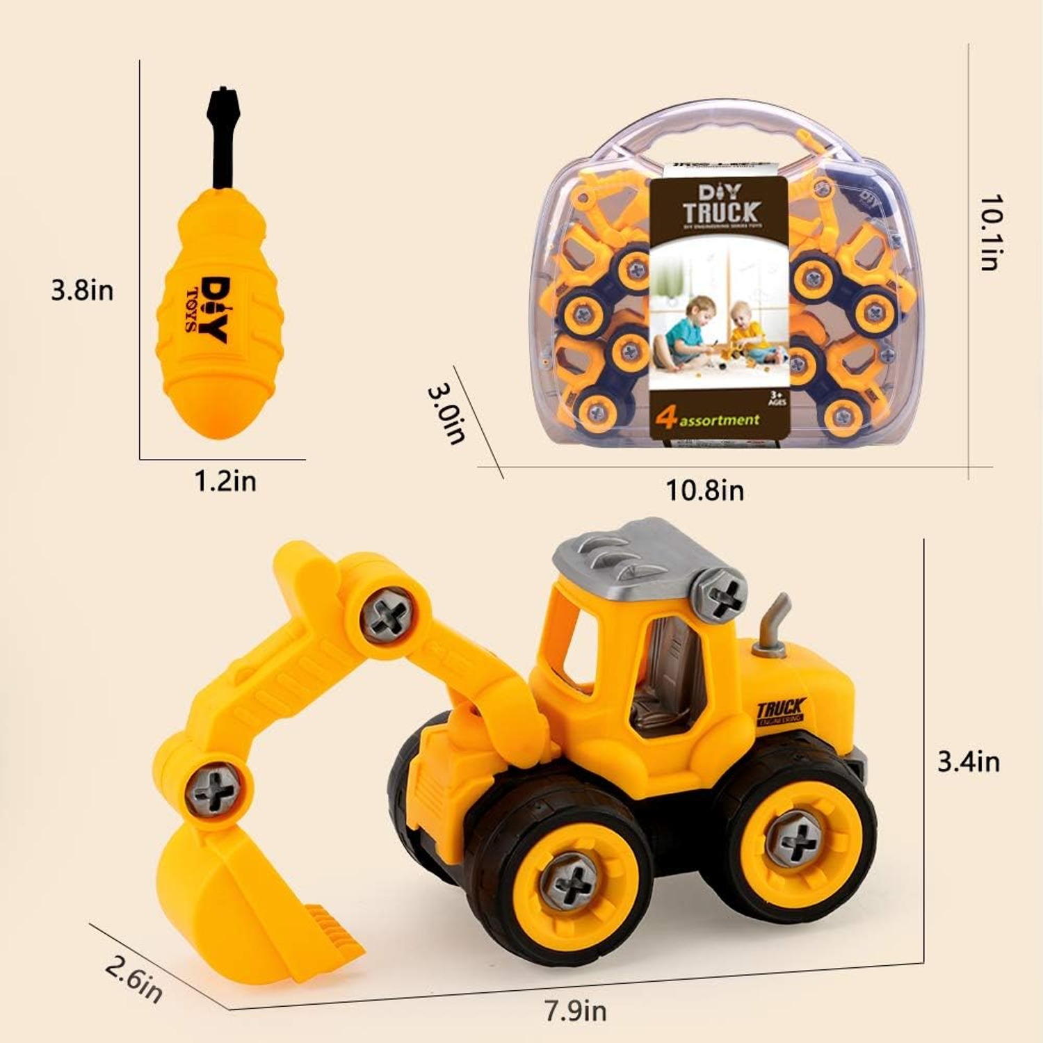 Take Apart Trucks 4 Pack DIY Construction Vehicle Set: image 5