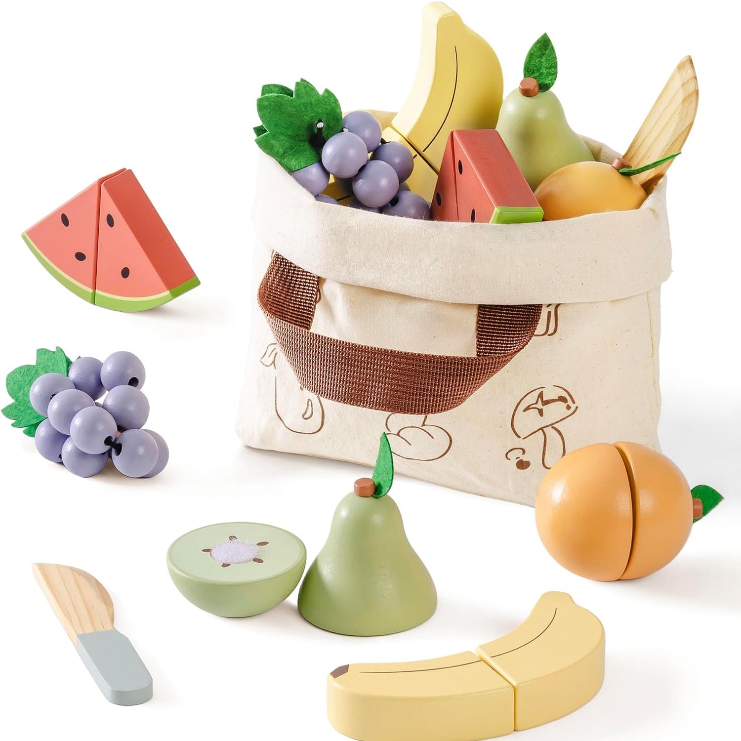 Wooden Cutting Fruit Set