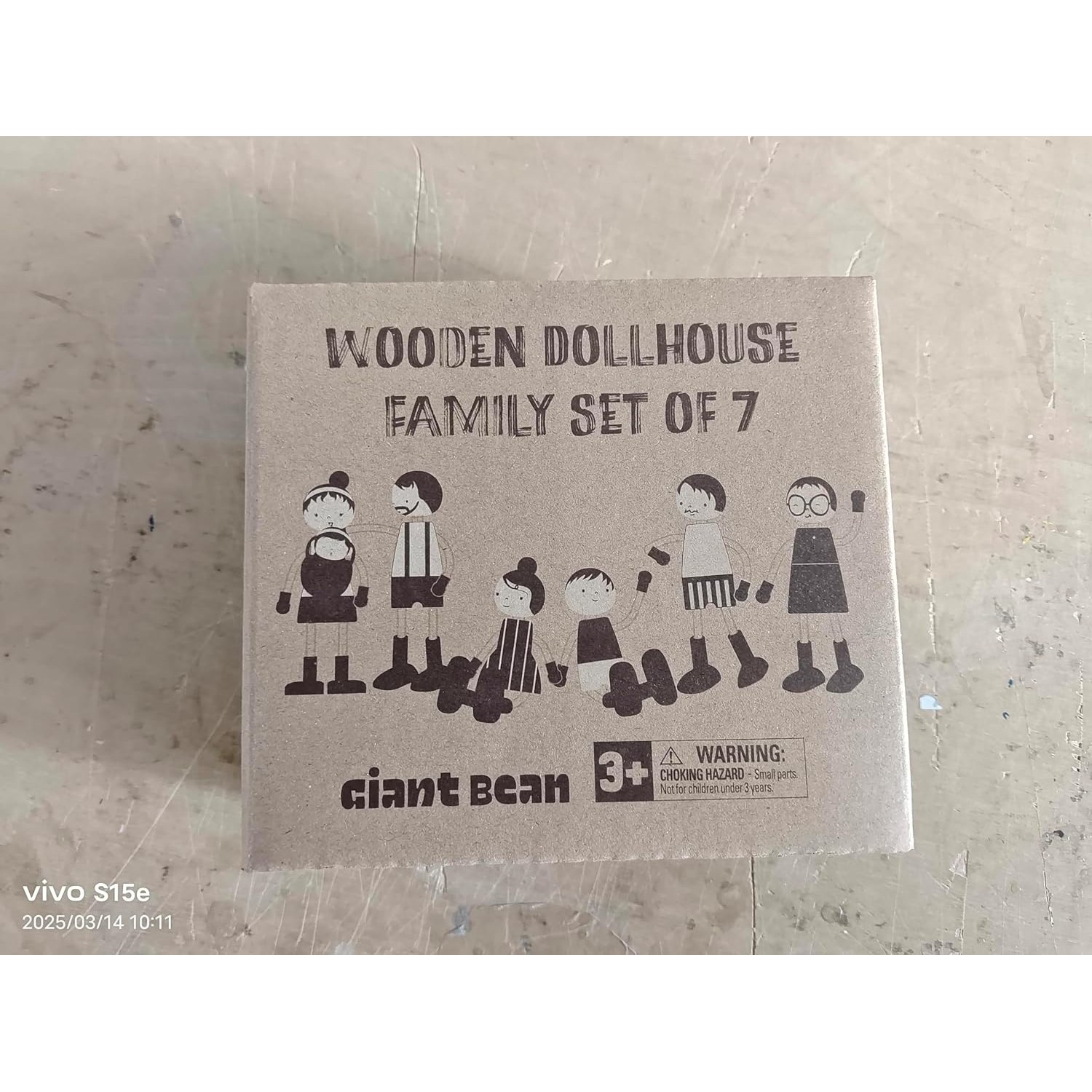 Wooden Doll Family Set of 7 Dollhouse People: image 7